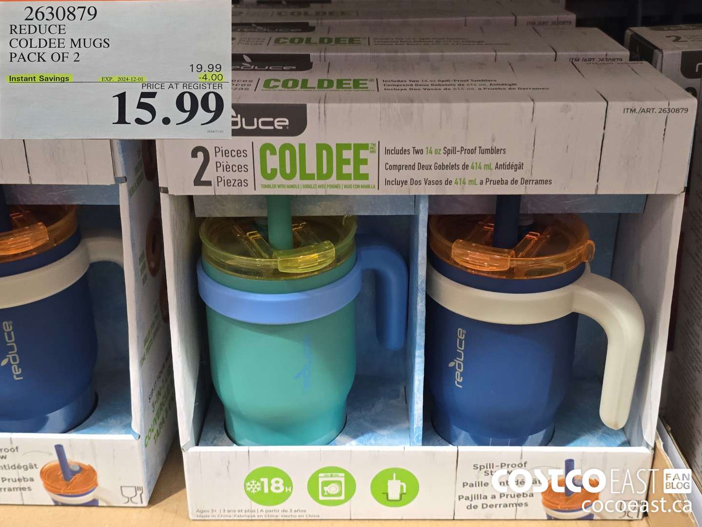2630879 REDUCE COLDEE MUGS PACK OF 2 ($4.00 INSTANT SAVINGS EXPIRES ON 2024-12-01) $15.99