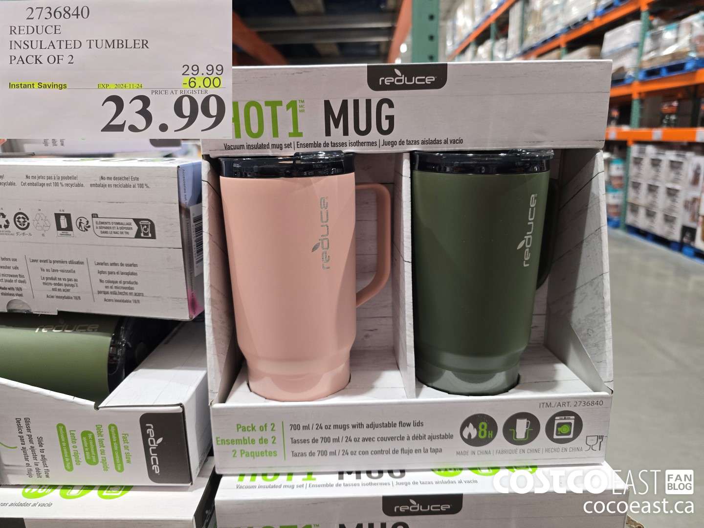 2736840 REDUCE INSULATED TUMBLER PACK OF 2 ($6.00 INSTANT SAVINGS EXPIRES ON 2024-11-24) $23.99