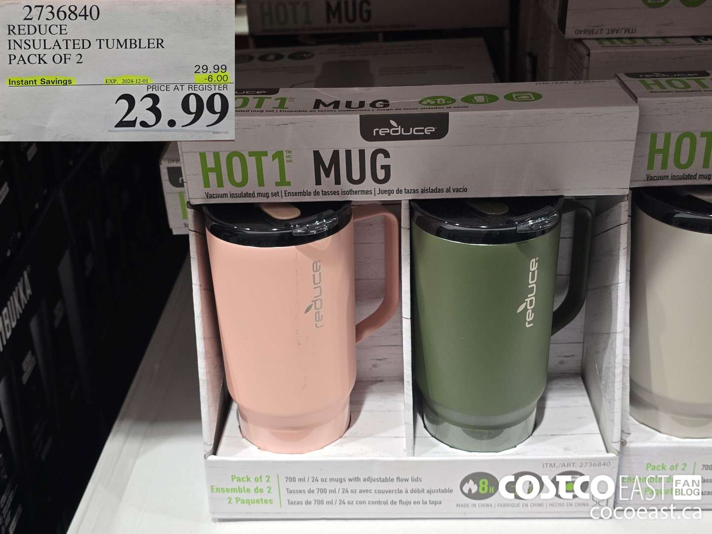 2736840 REDUCE INSULATED TUMBLER PACK OF 2 ($6.00 INSTANT SAVINGS EXPIRES ON 2024-11-24) $23.99