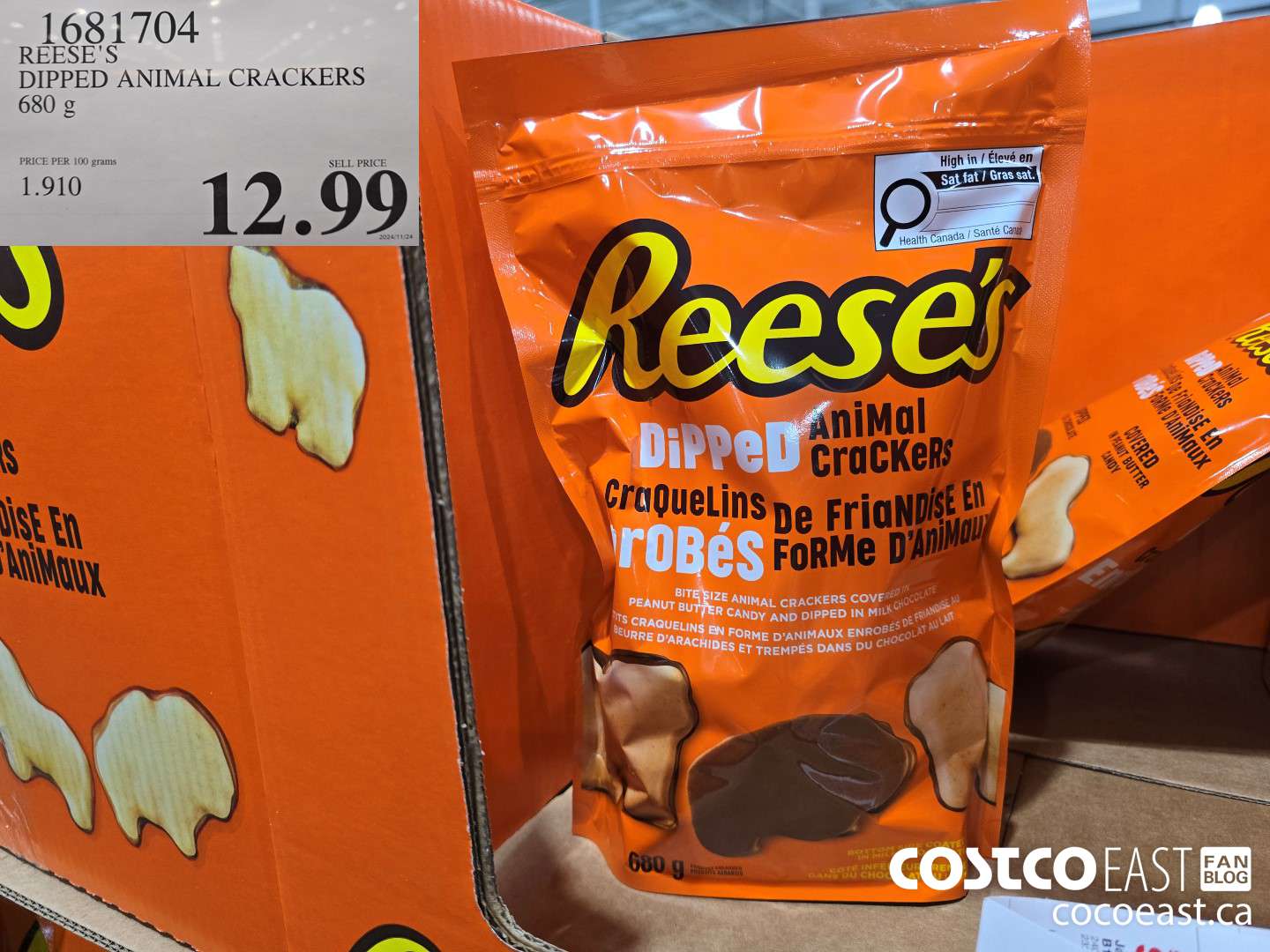 1681704 REESE'S DIPPED ANIMAL CRACKERS 680 g $12.99