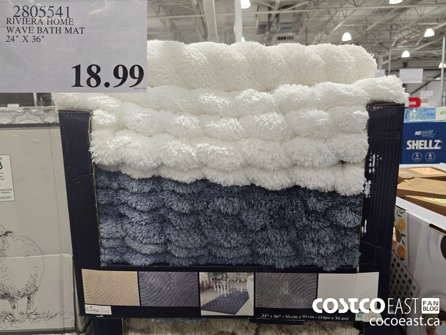 2805541 RIVIERA HOME WAVE BATH MAT 24