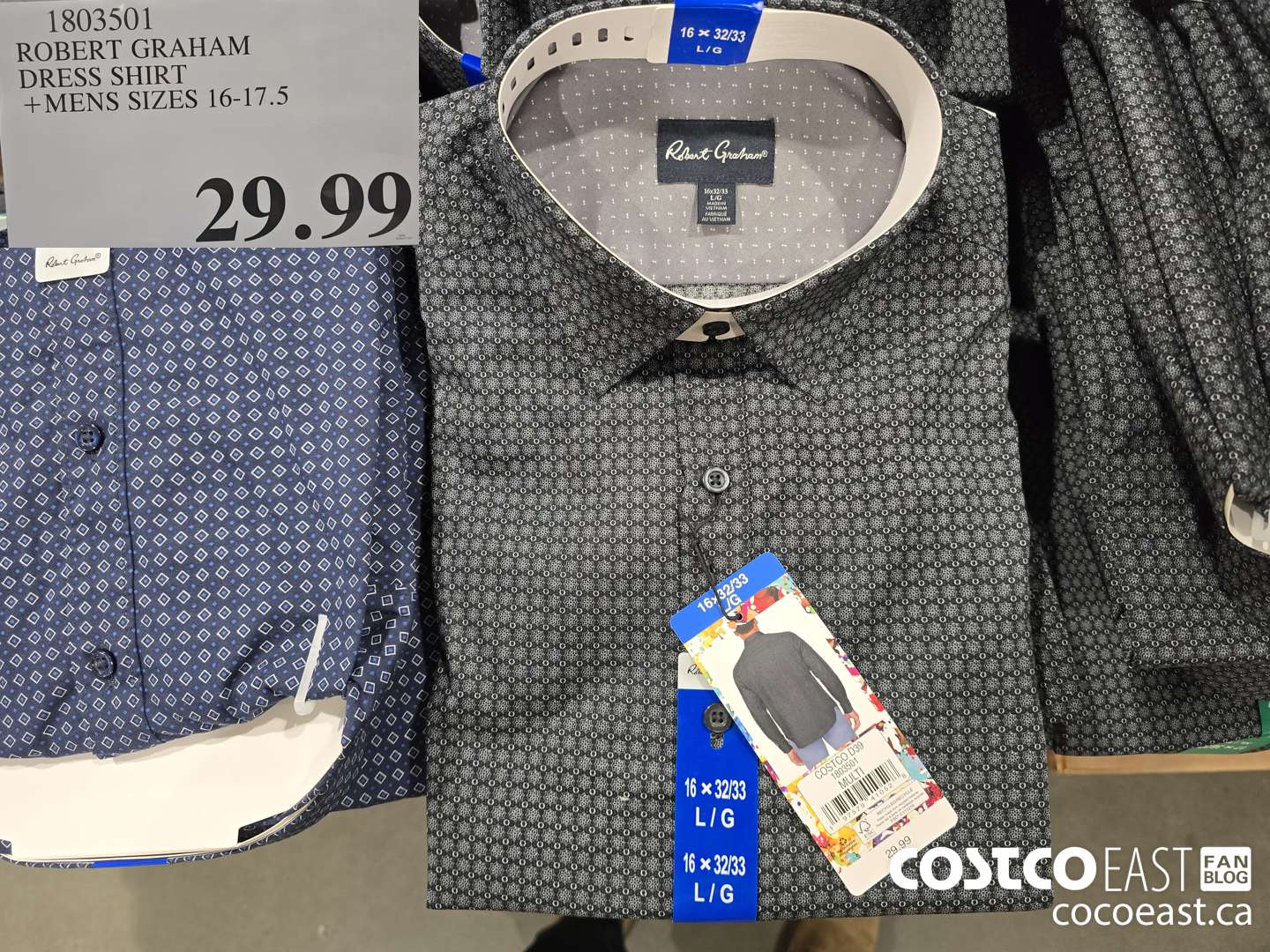 1803501 ROBERT GRAHAM DRESS SHIRT MENS SIZES 16-17.5 $29.99