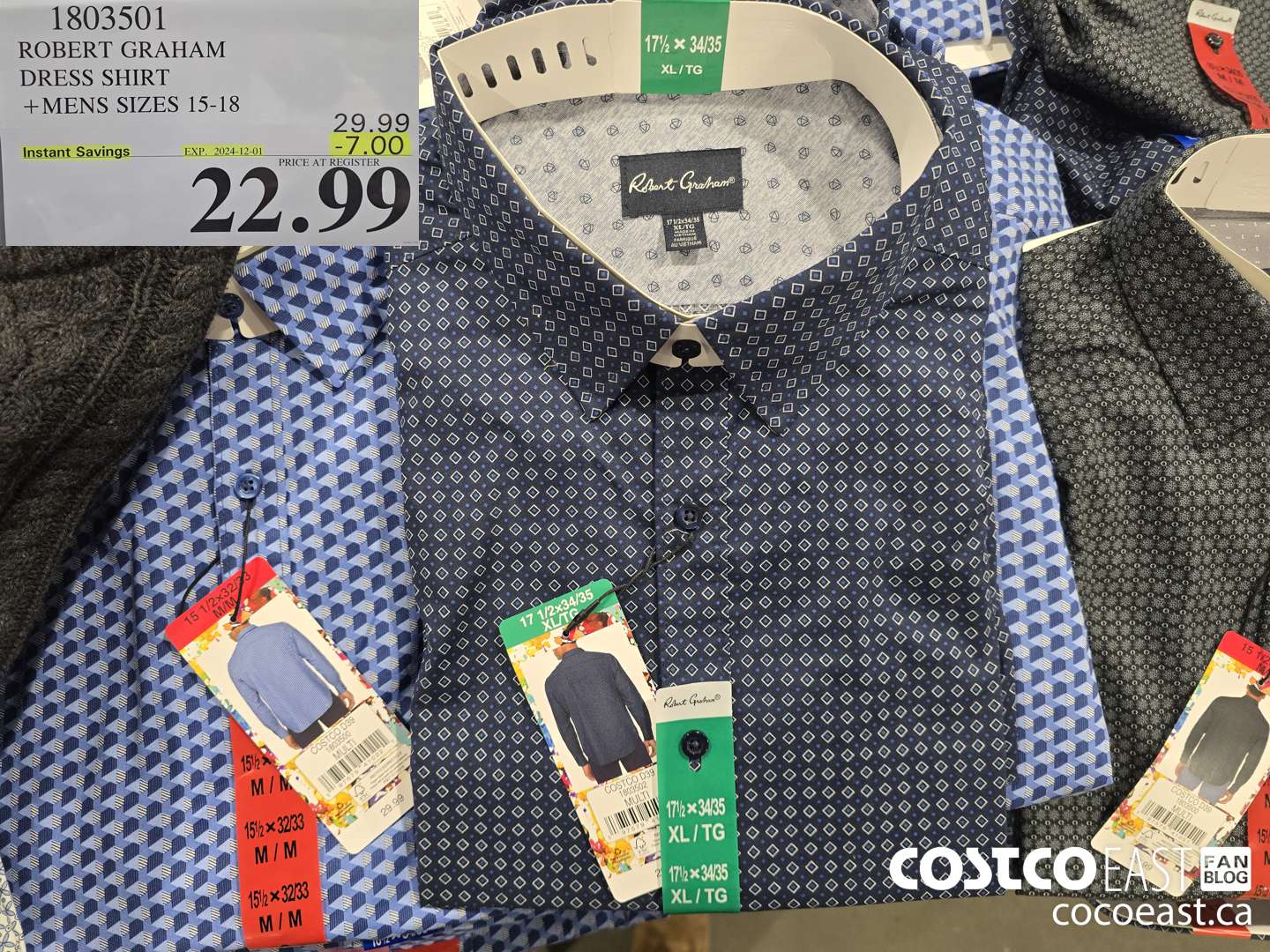 1803501 ROBERT GRAHAM DRESS SHIRT +MENS SIZES 16-17.5 ($7.00 INSTANT SAVINGS EXPIRES ON 2024-12-01) $22.99