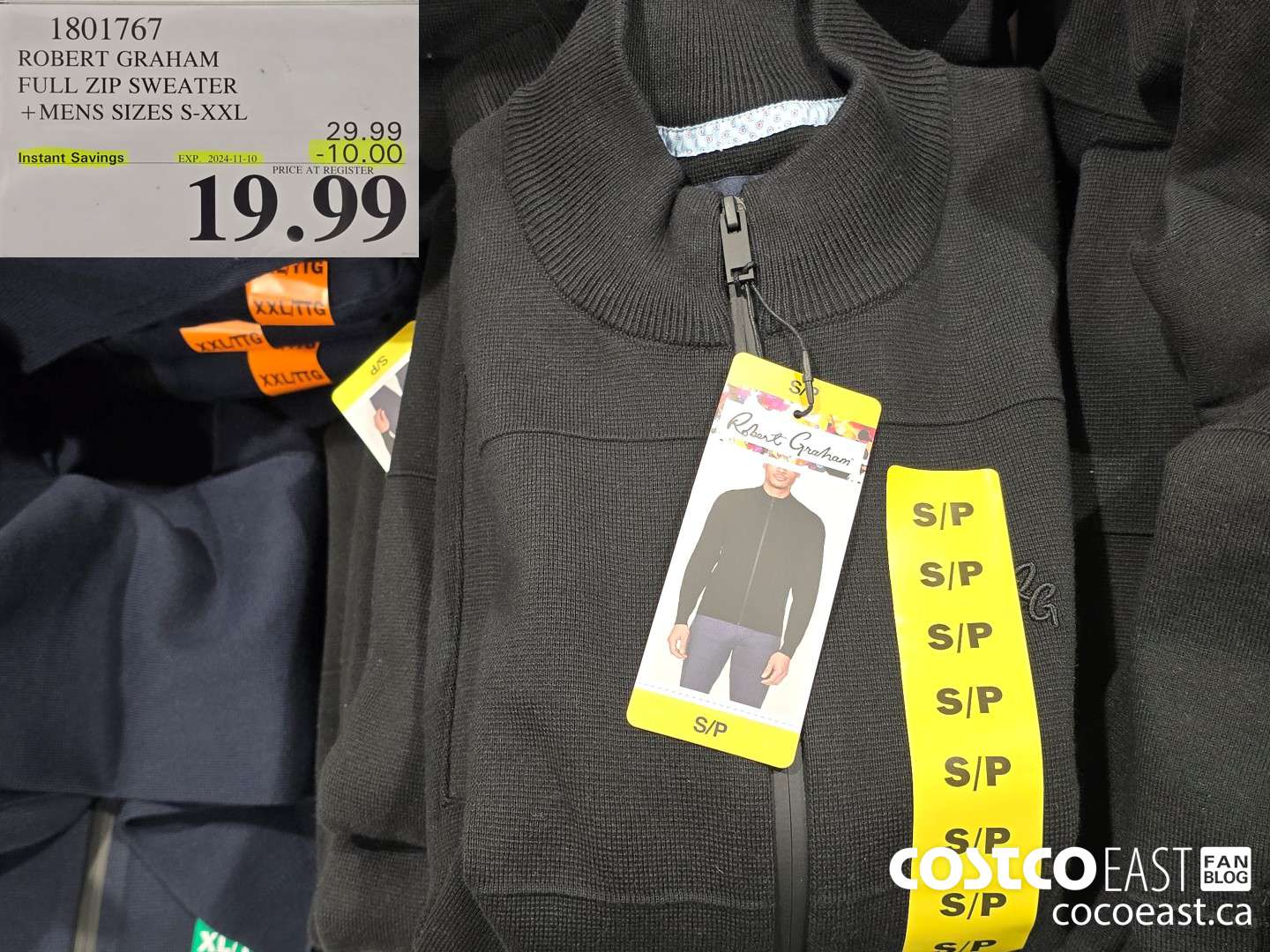 1801767 ROBERT GRAHAM FULL ZIP SWEATER +MENS SIZES S-XXL ($10.00 INSTANT SAVINGS EXPIRES ON 2024-11-10) $19.99