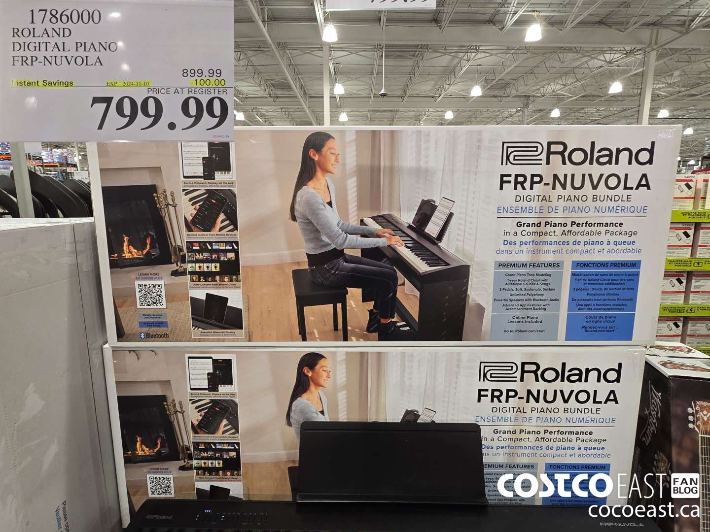 1786000 ROLAND DIGITAL PIANO BLACK FRP-NUVOLA ($100.00 INSTANT SAVINGS EXPIRES ON 2024-11-10) $799.99