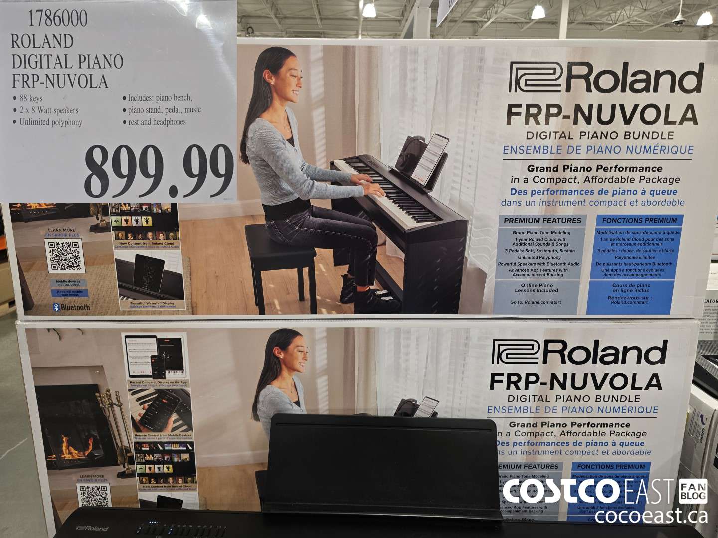 1786000 ROLAND DIGITAL PIANO BLACK FRP-NUVOLA $899.99