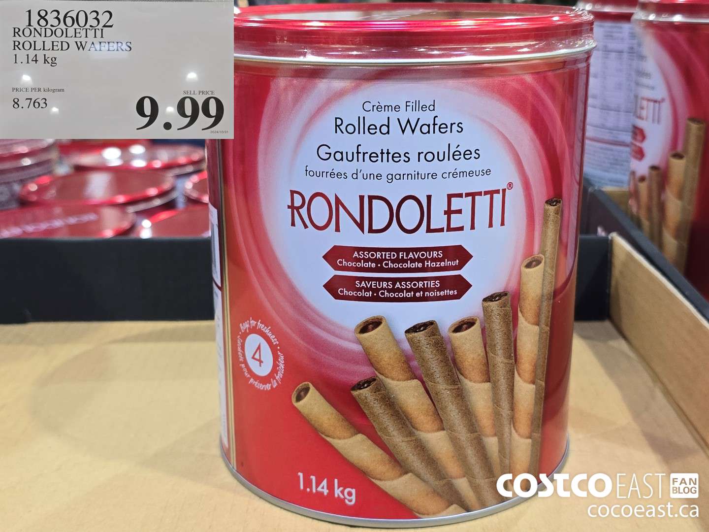 1836032 RONDOLETTI ROLLED WAFERS KG ($1.14 INSTANT SAVINGS) $9.99