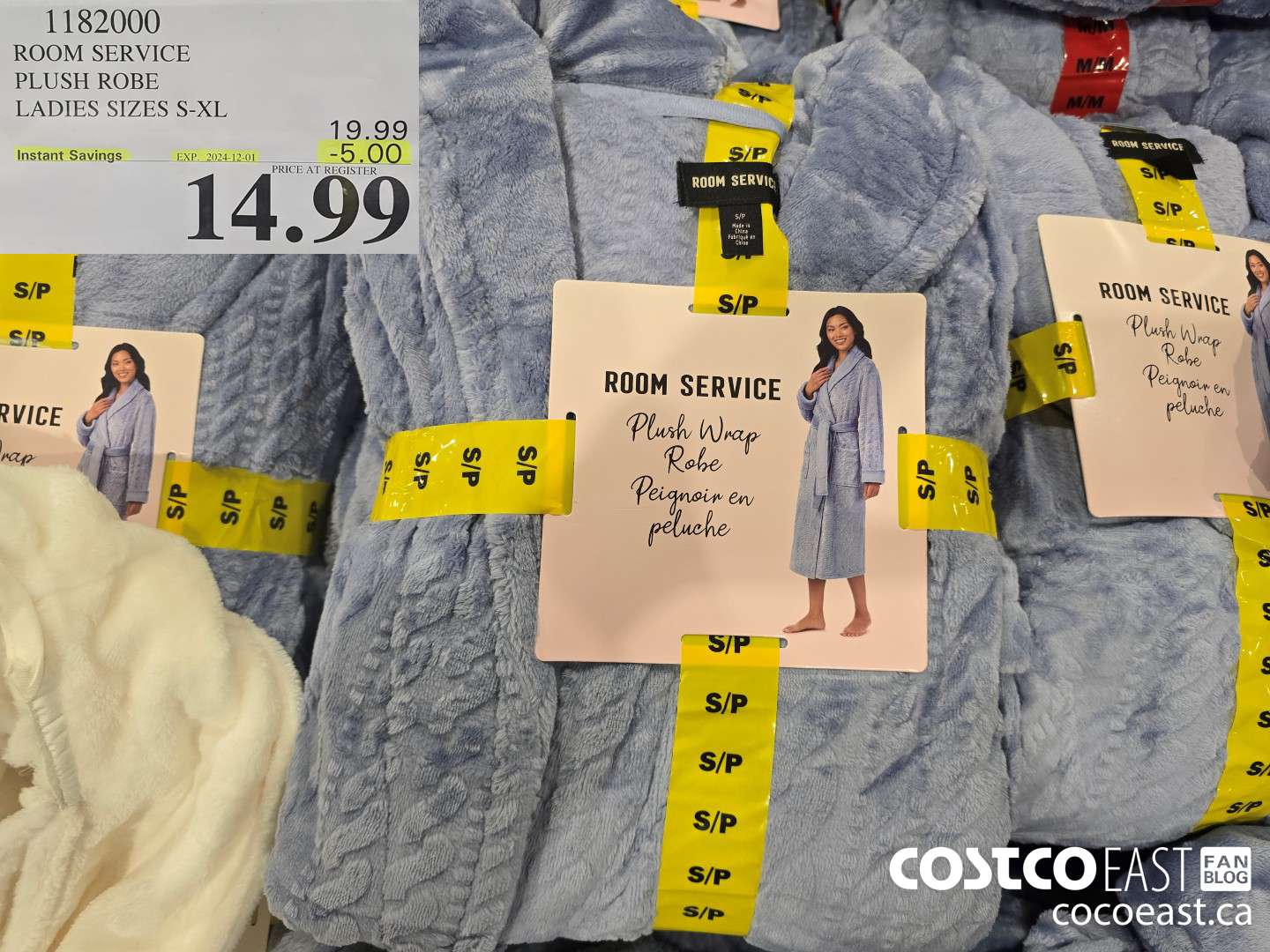 1182000 ROOM SERVICE PLUSH ROBE LADIES SIZES S-XL ($5.00 INSTANT SAVINGS EXPIRES ON 2024-12-01) $14.99