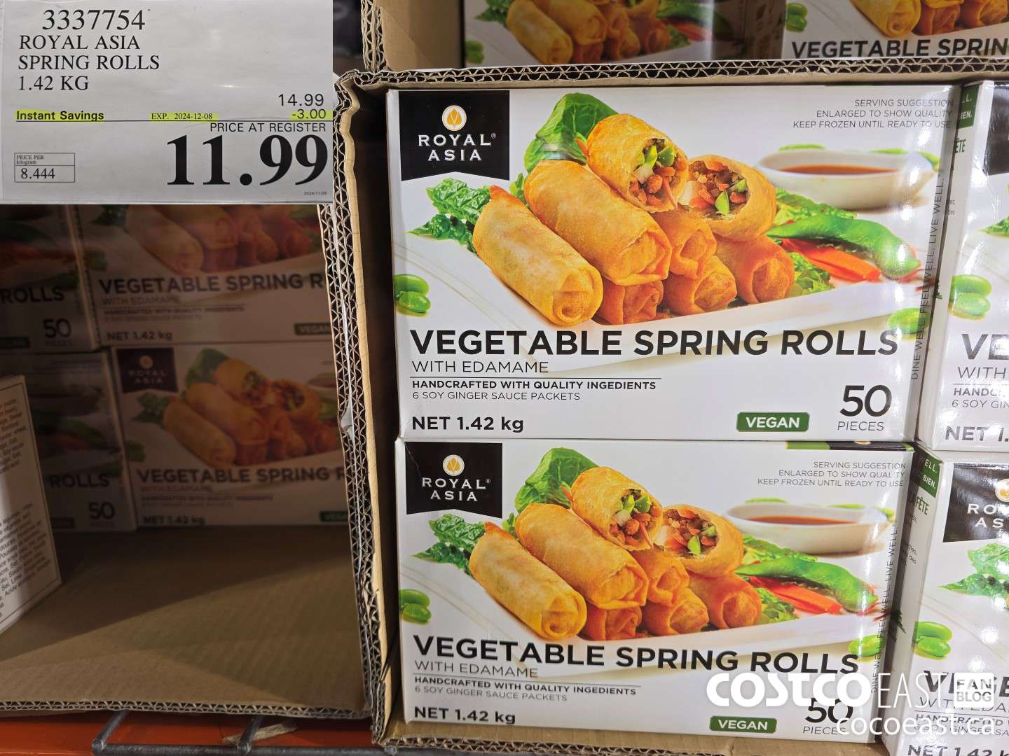 3337754 ROYAL ASIA SPRING ROLLS 1.42 KG ($3.00 INSTANT SAVINGS EXPIRES ON 2024-12-08) $11.99