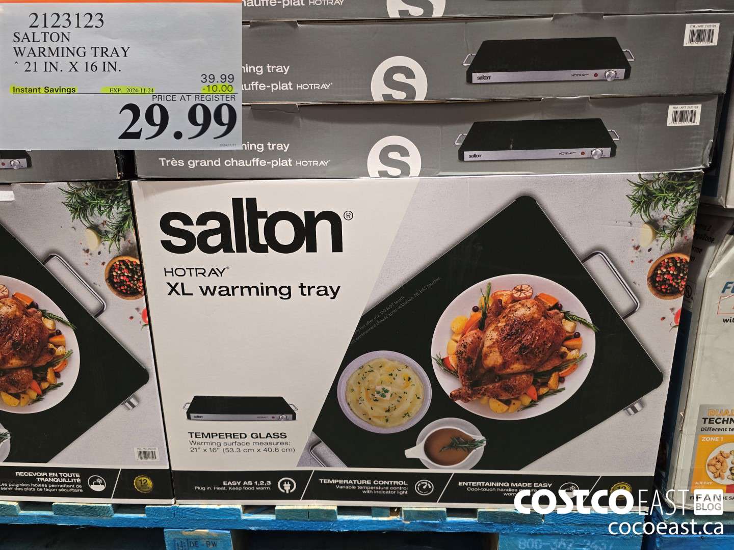 2123123 SALTON WARMING TRAY 21 IN. X 16 IN. ($10.00 INSTANT SAVINGS EXPIRES ON 2024-11-24) $29.99