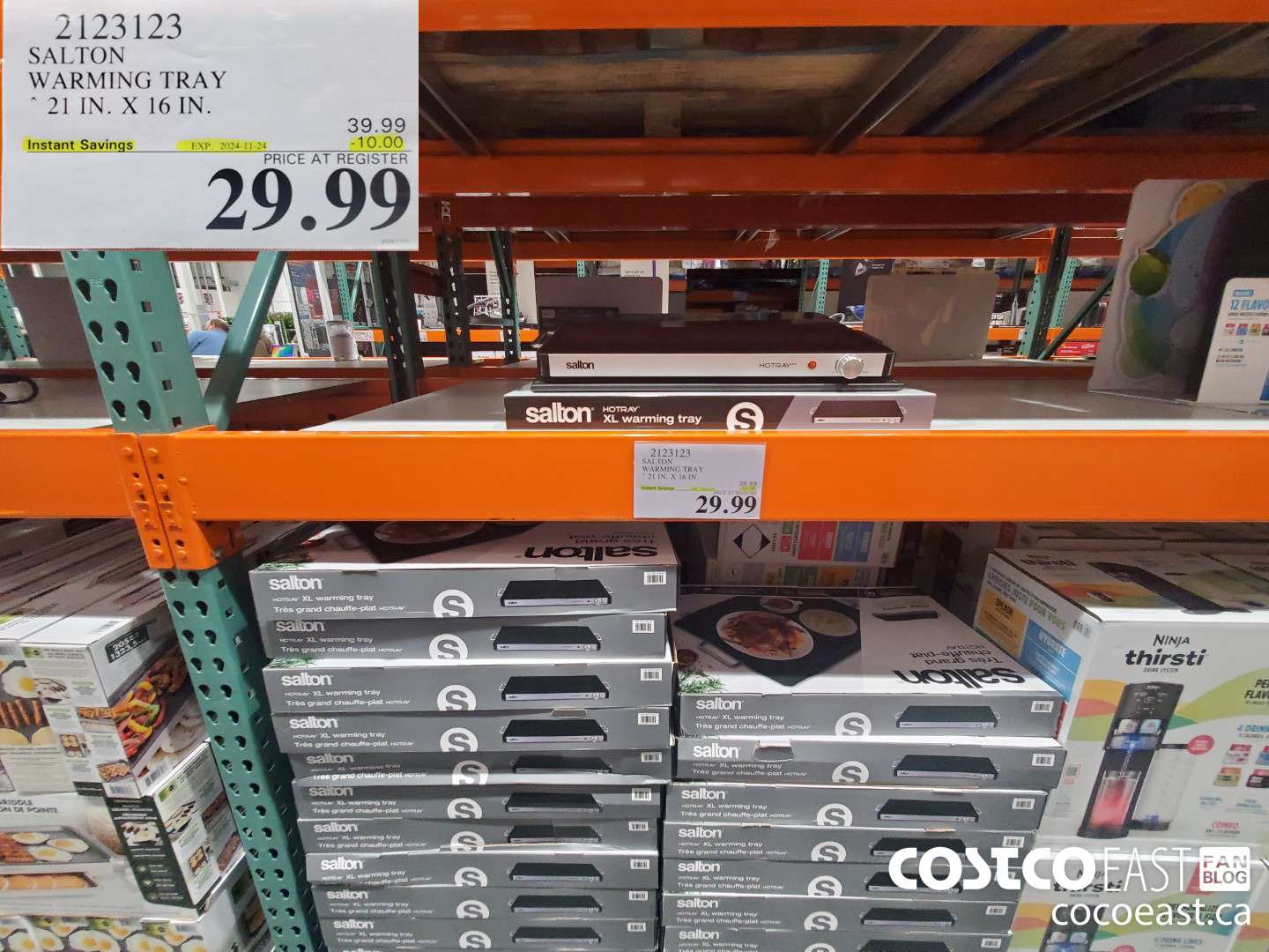 2123123 SALTON WARMING TRAY 21 IN x 16 IN ($10.00 INSTANT SAVINGS EXPIRES ON 2024-11-24) $29.99