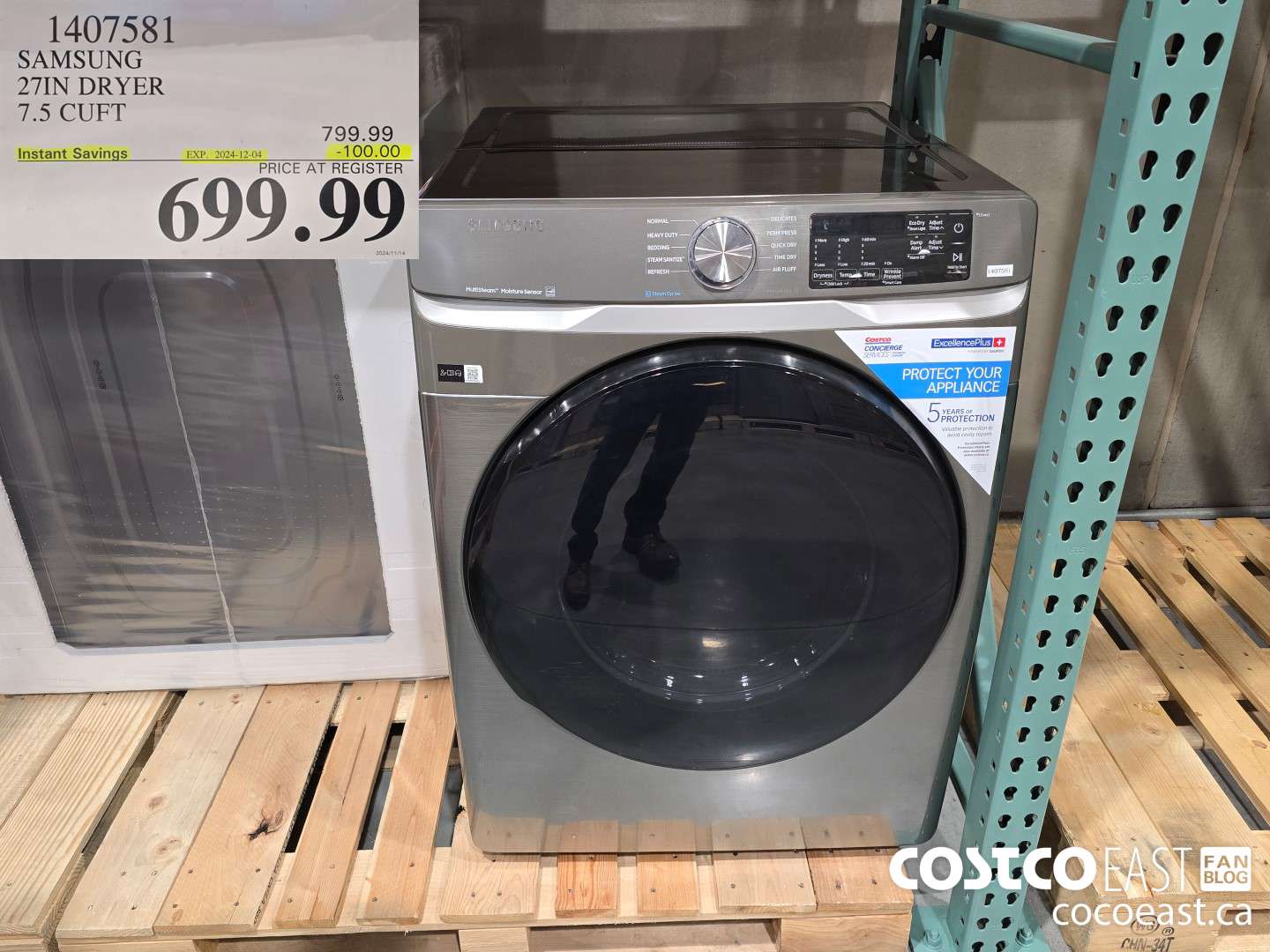 1407581 SAMSUNG 27IN DRYER 7.5 CUFT ($50.00 INSTANT SAVINGS EXPIRES ON 2024-12-04) $699.99