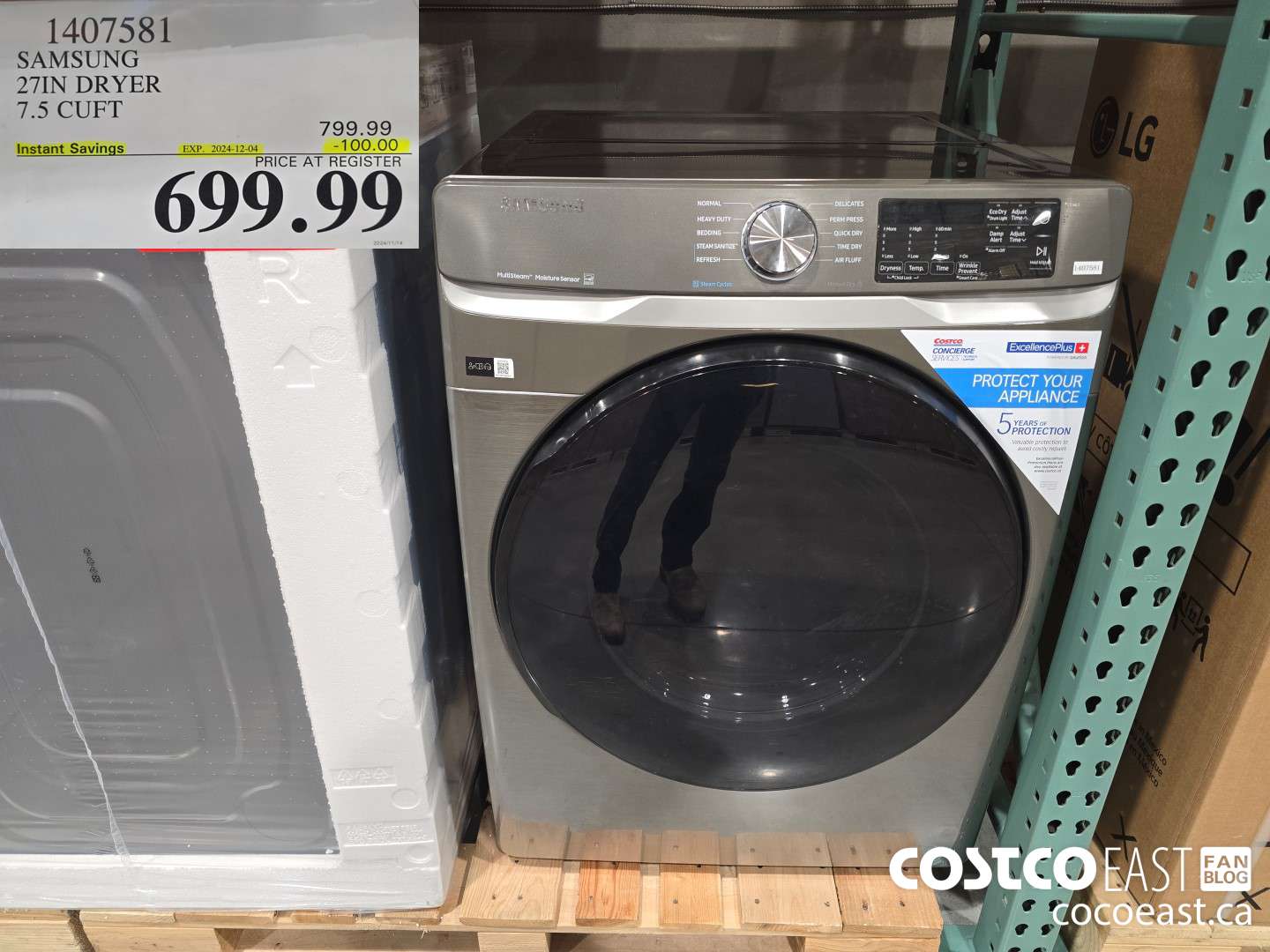1407581 SAMSUNG 27IN DRYER 7.5 CUFT ($100.00 INSTANT SAVINGS EXPIRES ON 2024-12-04) $699.99