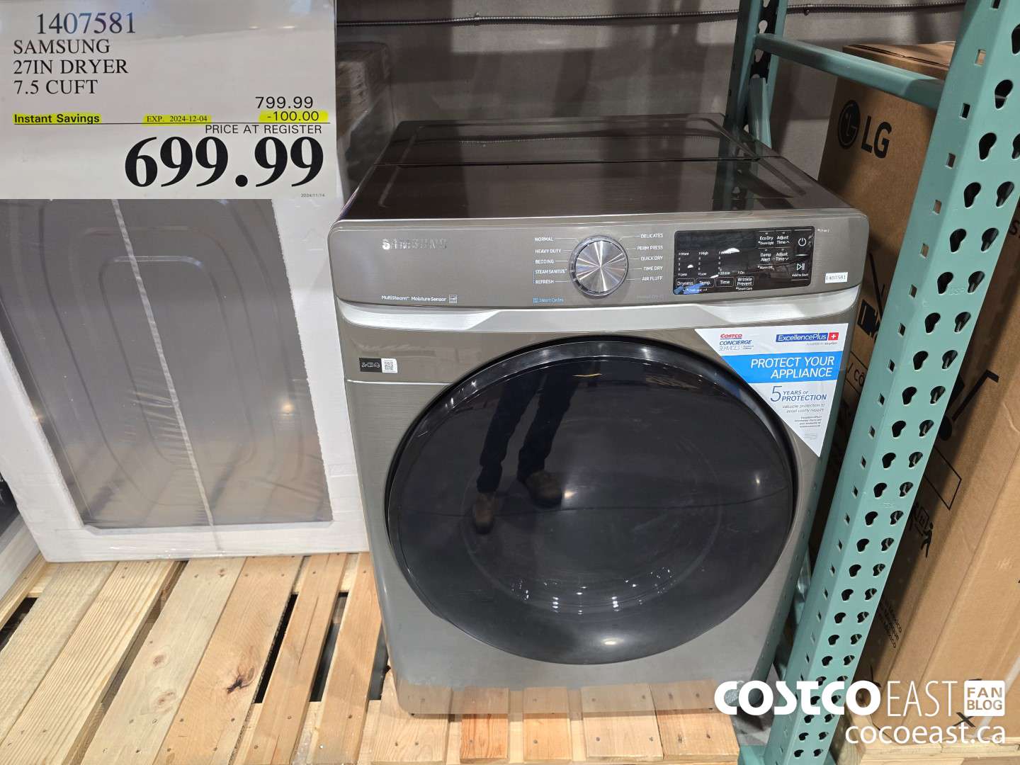 1407581 SAMSUNG 27IN DRYER 7.5 CUFT ($100.00 INSTANT SAVINGS EXPIRES ON 2024-12-04) $699.99