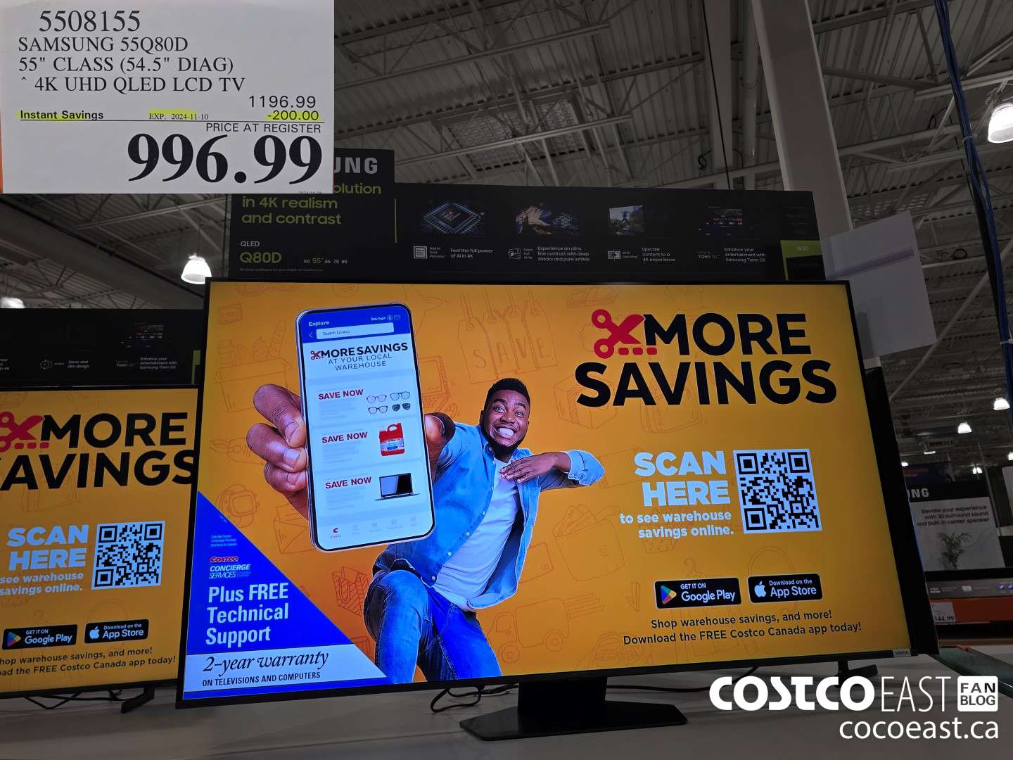 5508155 SAMSUNG 55Q80D 55 CLASS (54.5