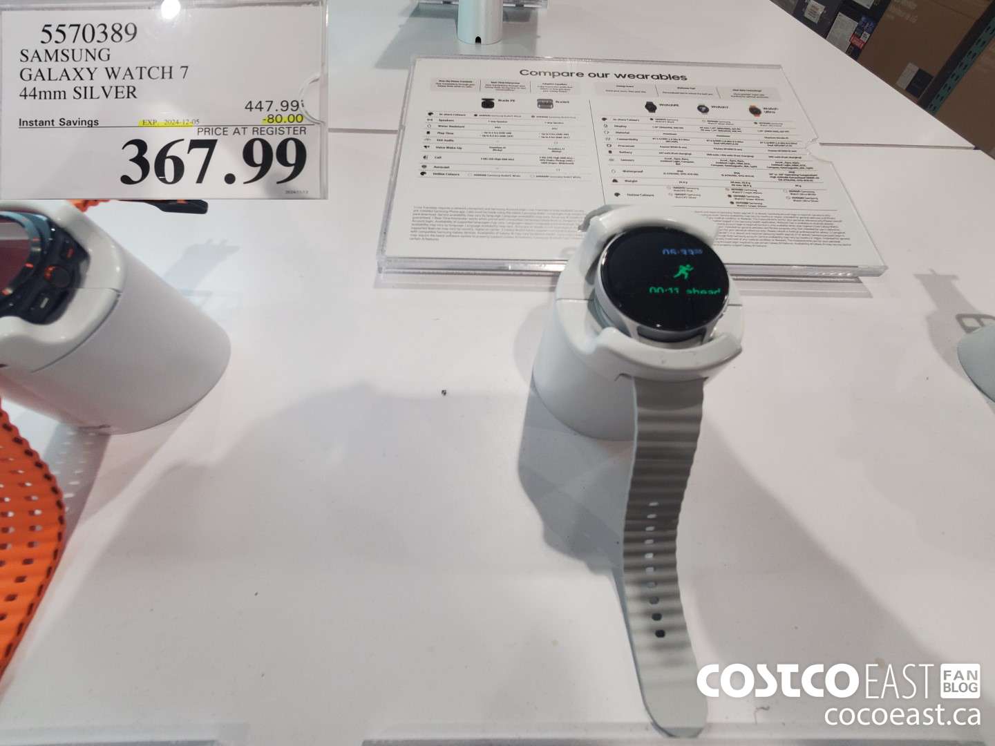 5570389 SAMSUNG GALAXY WATCH 7 44mm Silver ($80.00 INSTANT SAVINGS EXPIRES ON 2024-12-05) $367.99