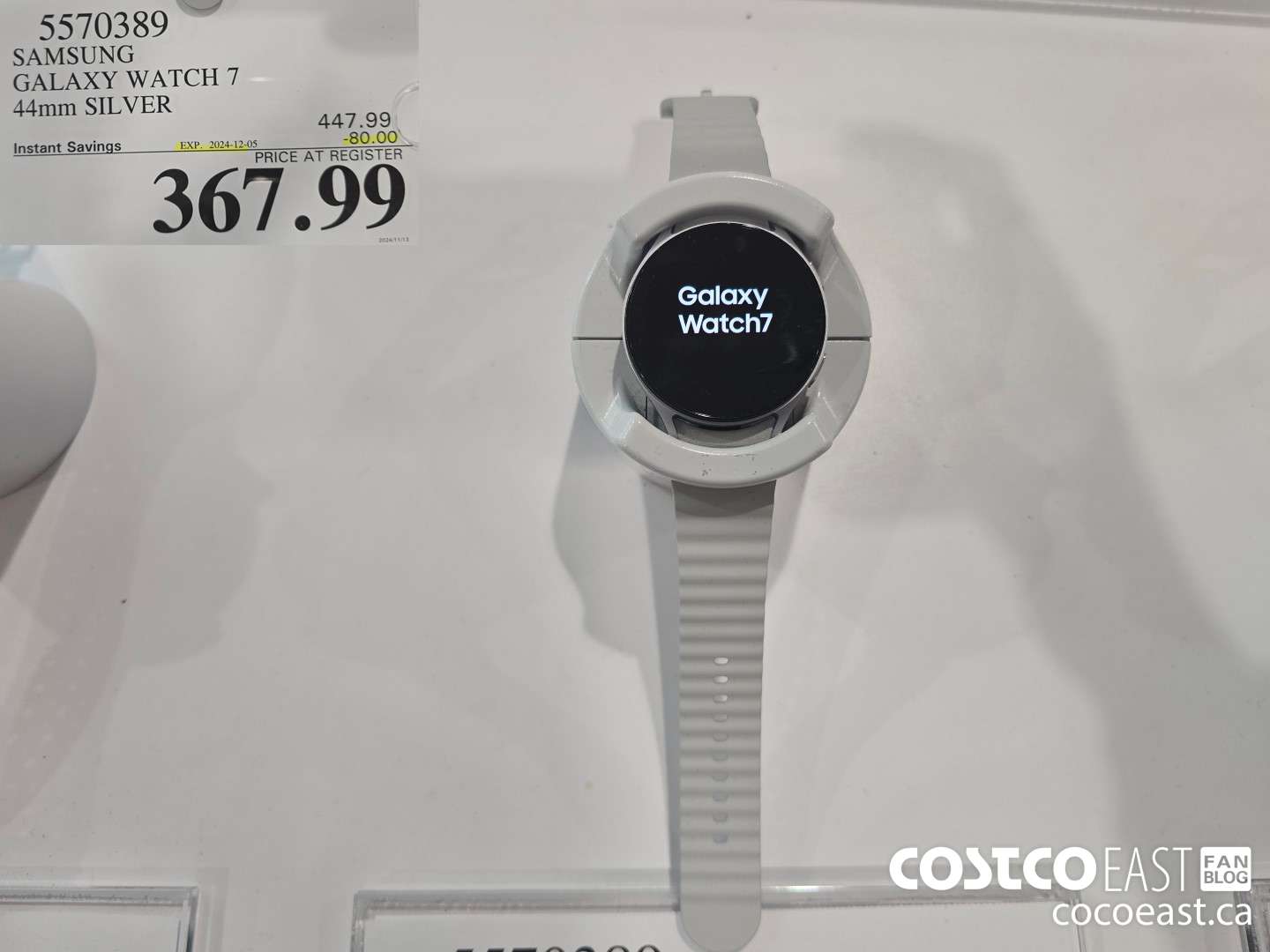 5570389 SAMSUNG GALAXY WATCH 7 44mm Silver ($80.00 INSTANT SAVINGS EXPIRES ON 2024-12-05) $367.99
