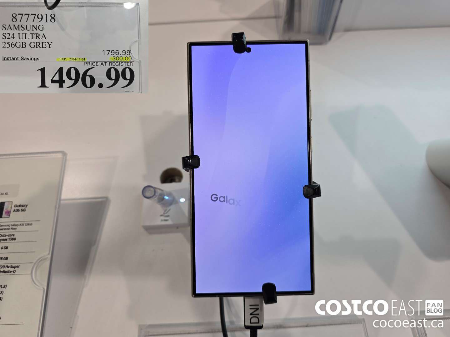 8777918 SAMSUNG S24 ULTRA 256GB GREY ($300.00 INSTANT SAVINGS EXPIRES ON 2024-11-24) $1496.99