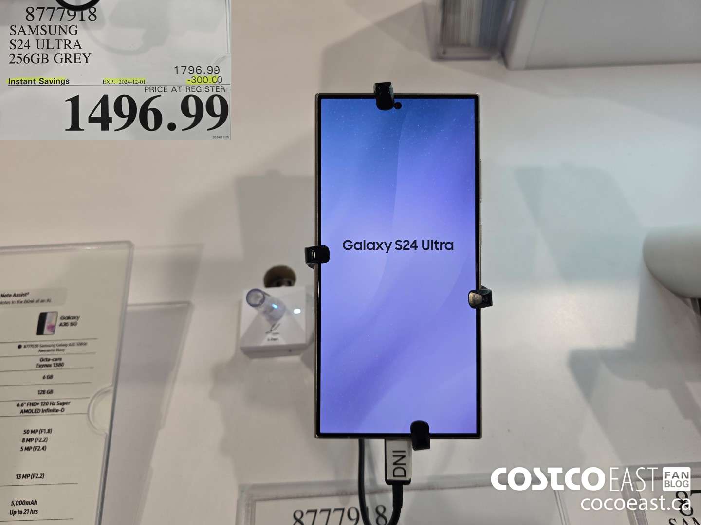 8777918 SAMSUNG S24 ULTRA 256GB GREY ($300.00 INSTANT SAVINGS EXPIRES ON 2024-12-01) $1496.99