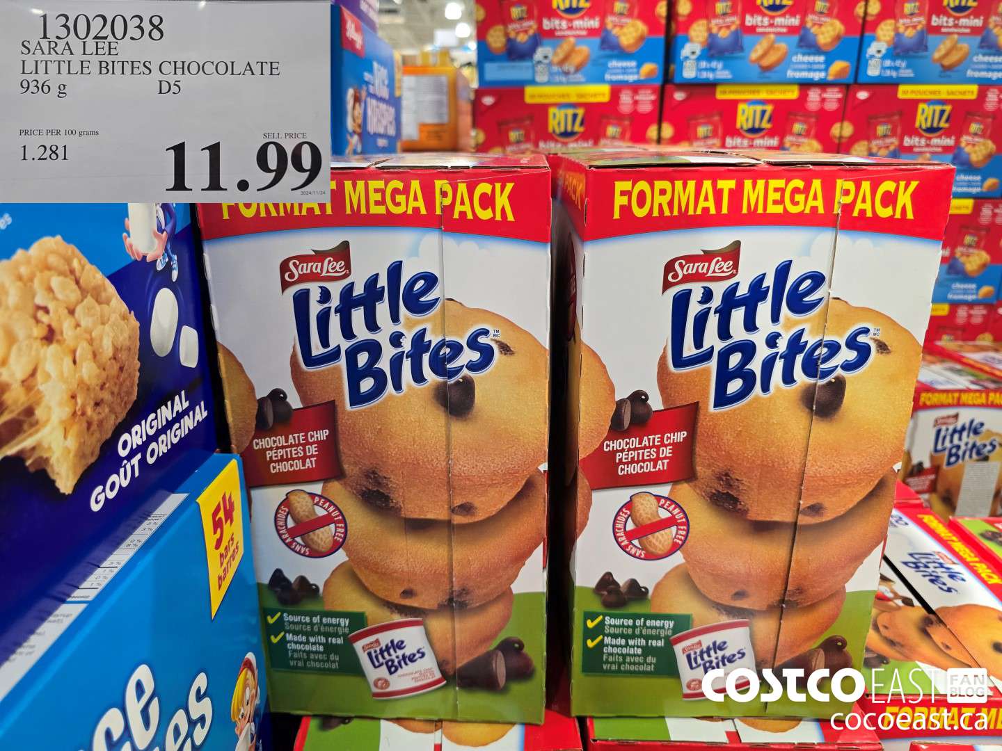 1302038 SARA LEE LITTLE BITES CHOCOLATE 936 g $11.99