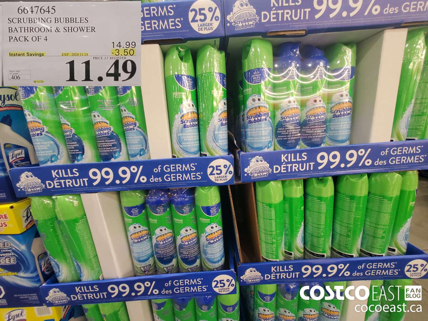 6647645 SCRUBBING BUBBLES BATHROOM & SHOWER PACK OF 4 ($3.50 INSTANT SAVINGS EXPIRES ON 2024-11-24) $11.49