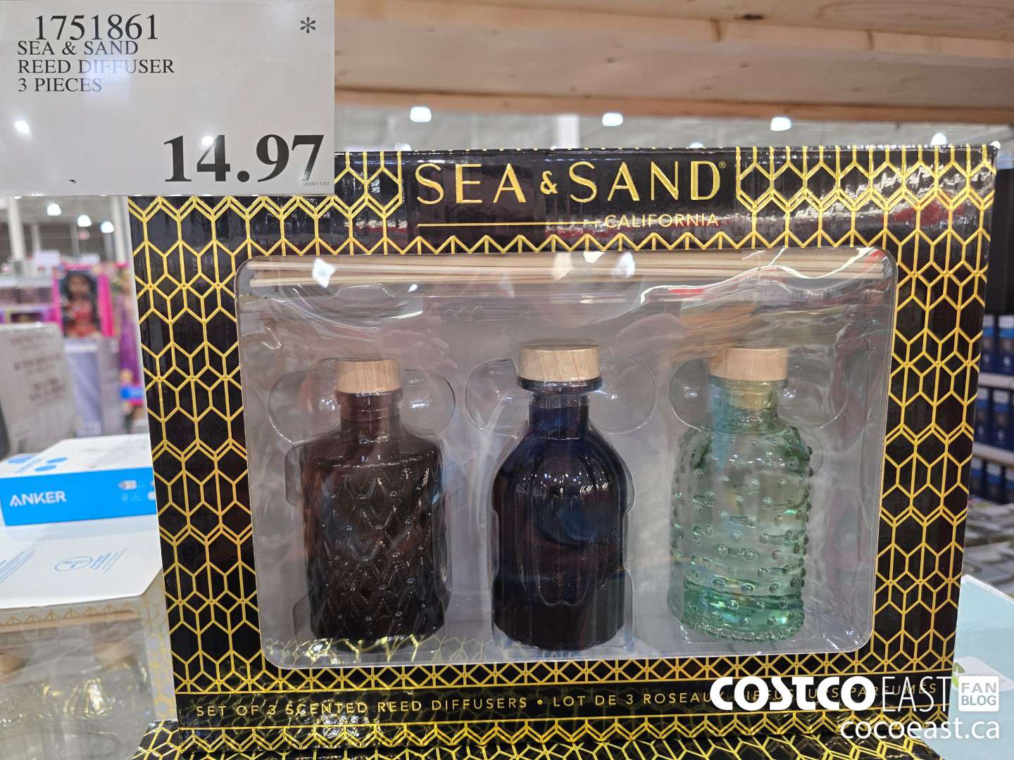 1751861 SEA & SAND REED DIFFUSER 3 PIECES $14.97