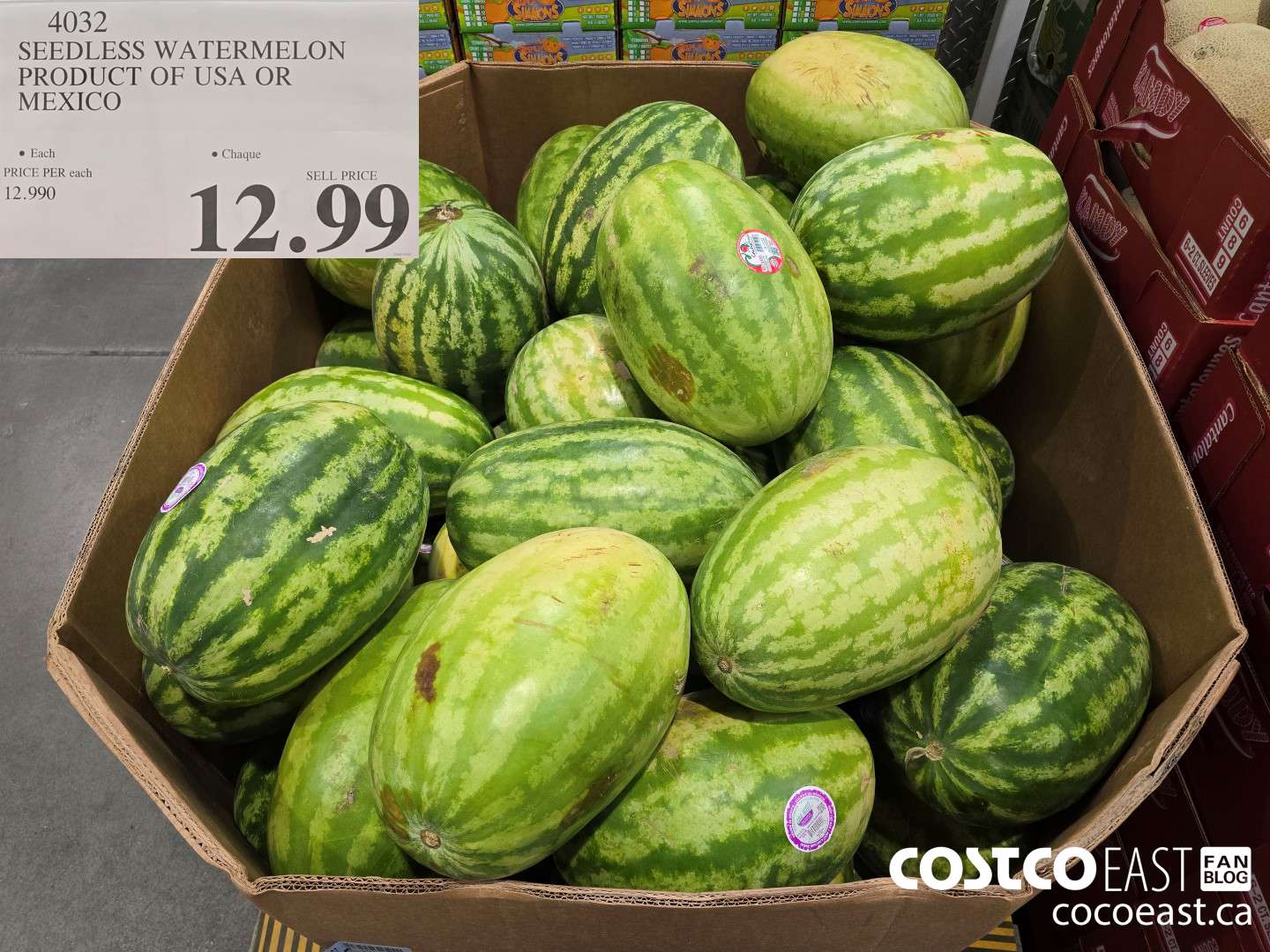 4032 SEEDLESS WATERMELON PRODUCT OF USA OR MEXICO $12.99