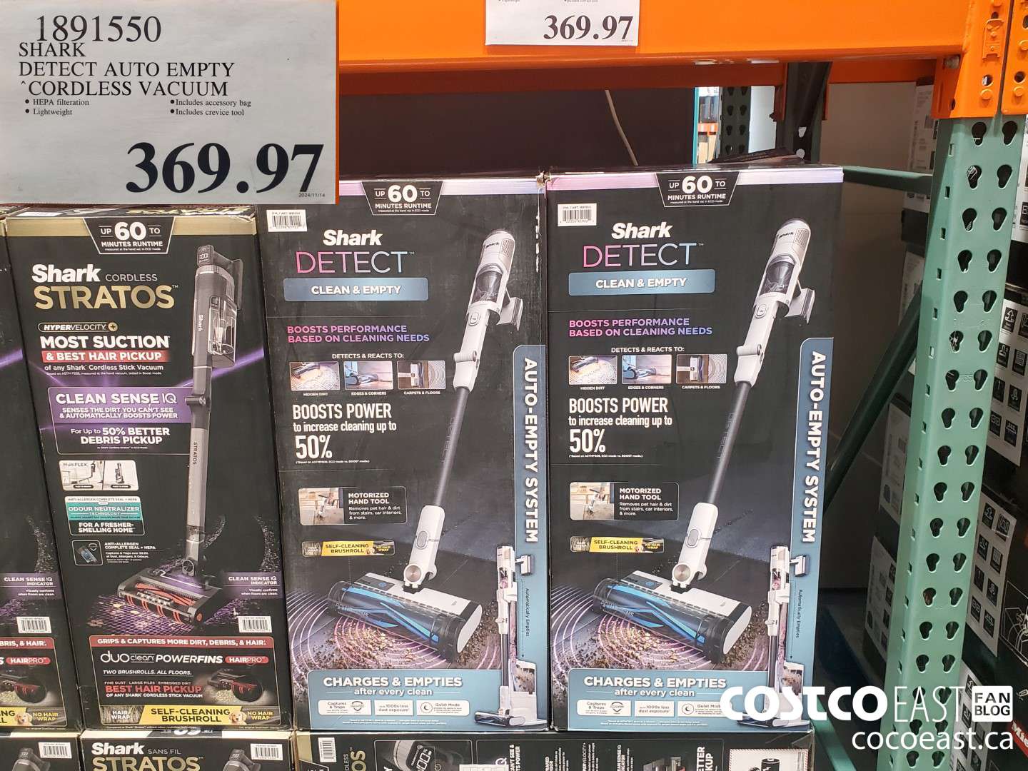 1891550 SHARK VACUUM DETECT PRO AUTO EMPTY STICK $369.97