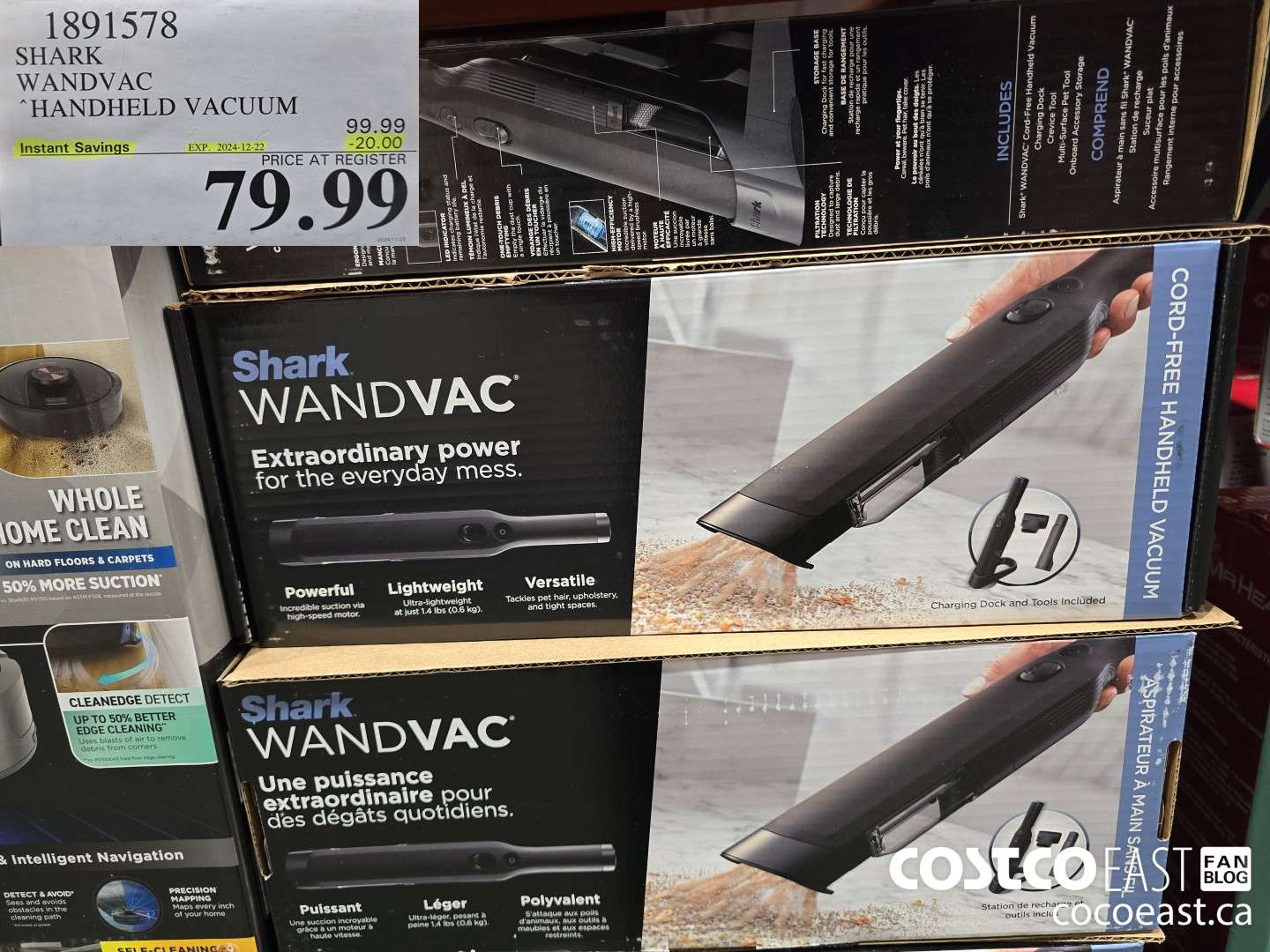 1891578 SHARK WANDVAC HANDHELD VACUUM ($20.00 INSTANT SAVINGS EXPIRES ON 2024-12-22) $79.99