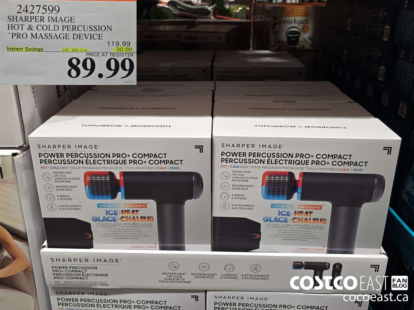 2427599 SHARPER IMAGE HOT & COLD PERCUSSION PRO MASSAGE DEVICE ($30.00 INSTANT SAVINGS EXPIRES ON 2024-11-20) $89.99