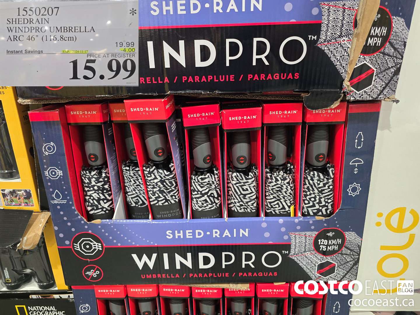 1550207 SHEDRAIN WINDPRO UMBRELLA ARC 46