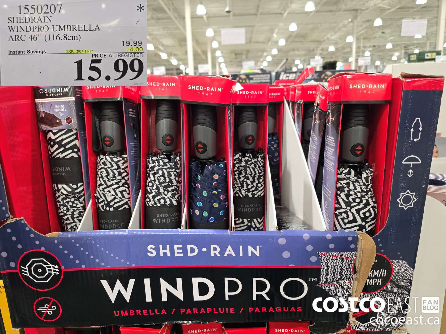 1550207 SHEDRAIN WINDPRO UMBRELLA ARC 46