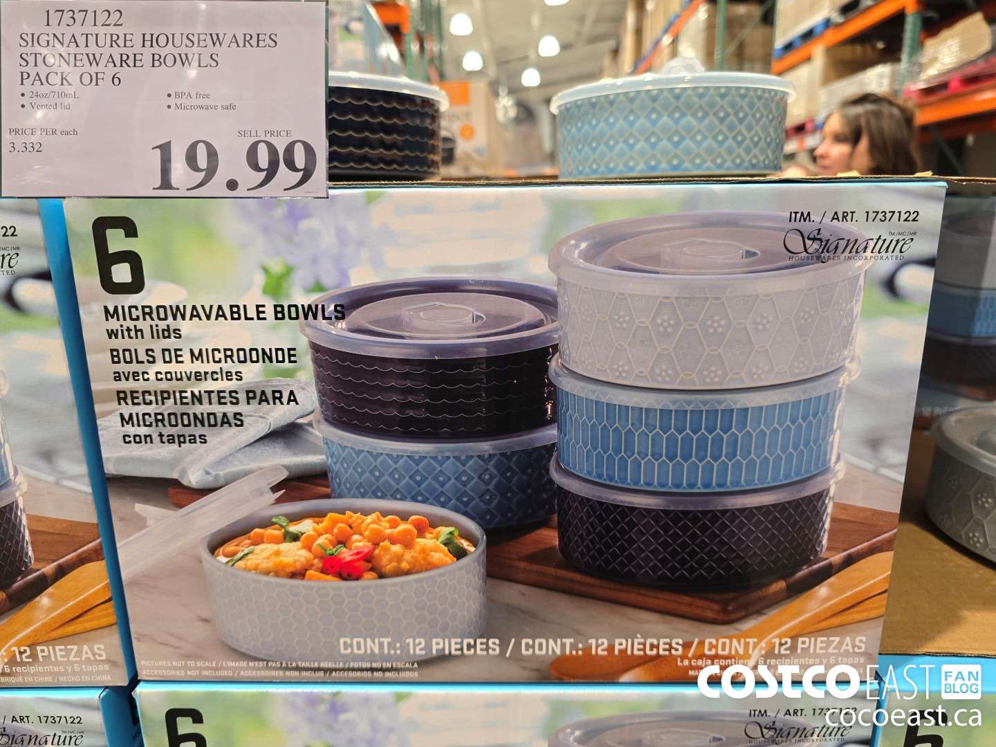 1737122 SIGNATURE HOUSEWARES STONEWARE BOWLS PACK OF 6 $19.99