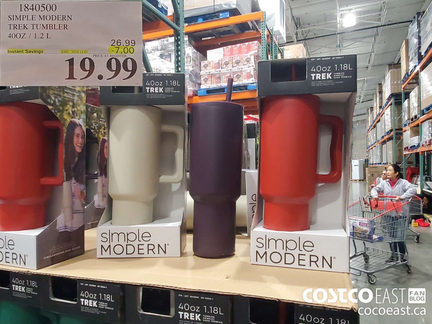 1840500 SIMPLE MODERN TREK TUMBLER 40Z / 1.2L ($7.00 INSTANT SAVINGS EXPIRES ON 2024-12-01) $19.99