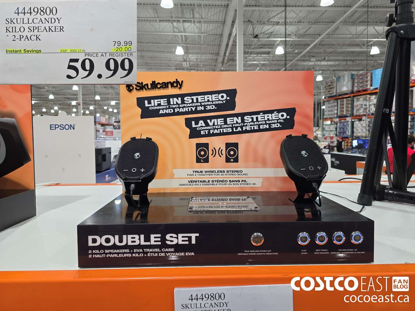 4449800 SKULLCANDY KILO SPEAKER 2-PACK ($20.00 INSTANT SAVINGS EXPIRES ON 2024-12-01) $59.99