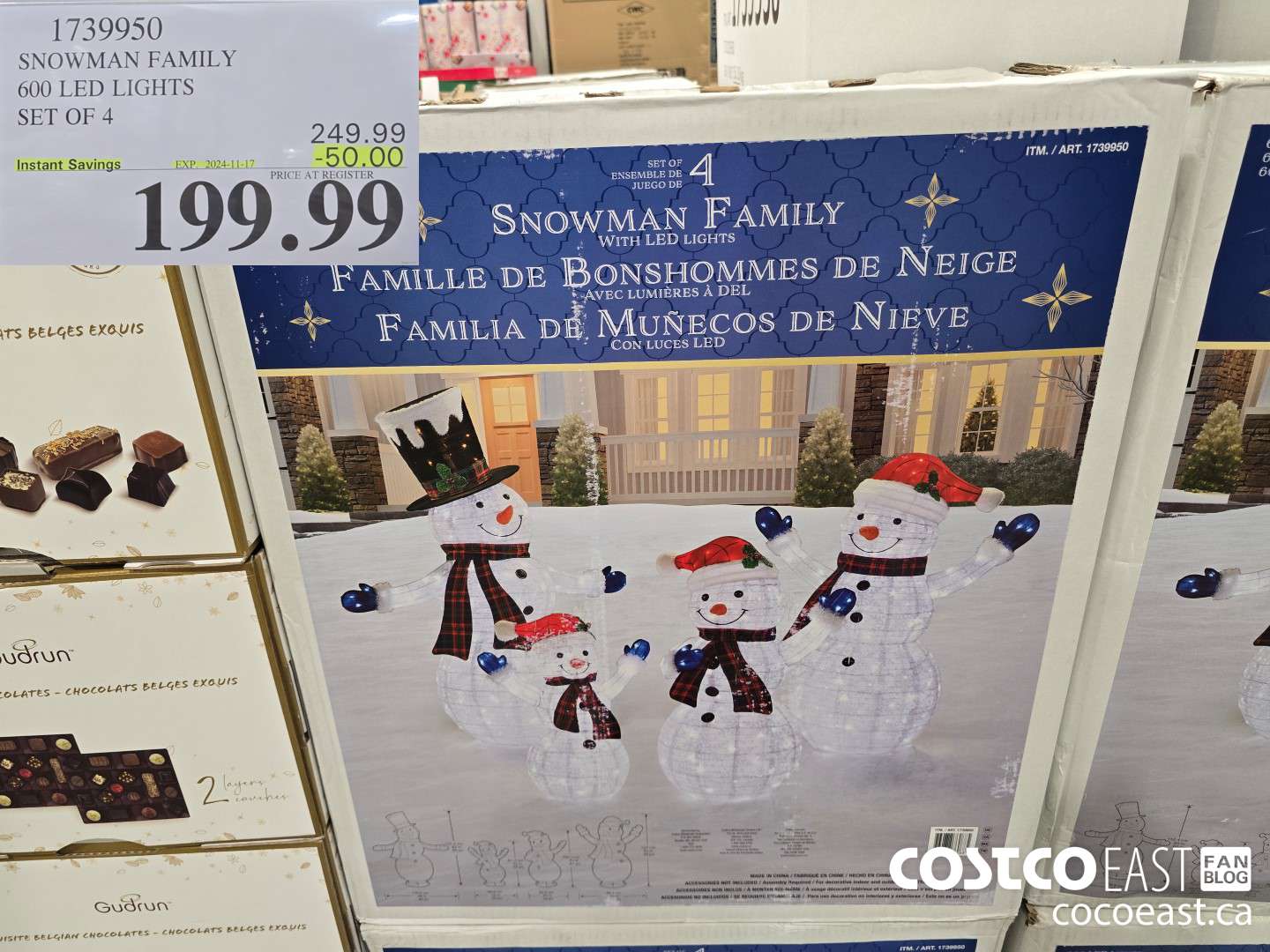 1739950 SNOWMAN FAMILY WITH LED LIGHTS SET OF 4 ($50.00 INSTANT SAVINGS EXPIRES ON 2024-11-17) $199.99