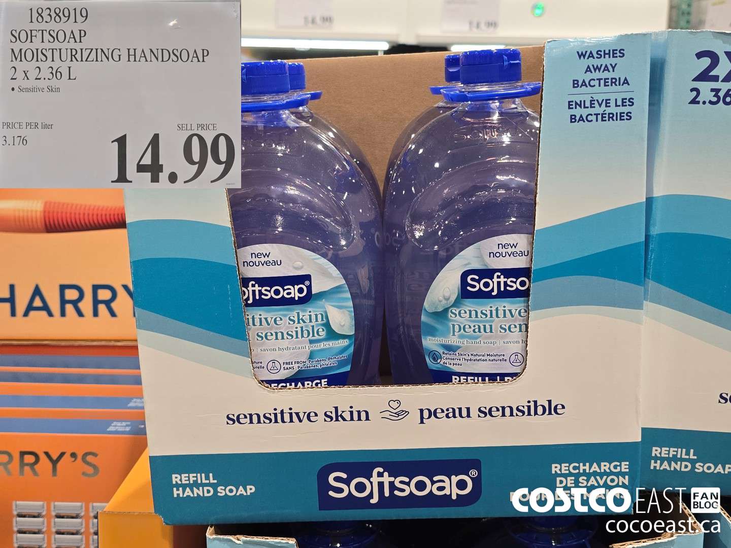 1838919 SOFTSOAP MOISTURIZING HANDSOAP 2 x 2.36 L $14.99