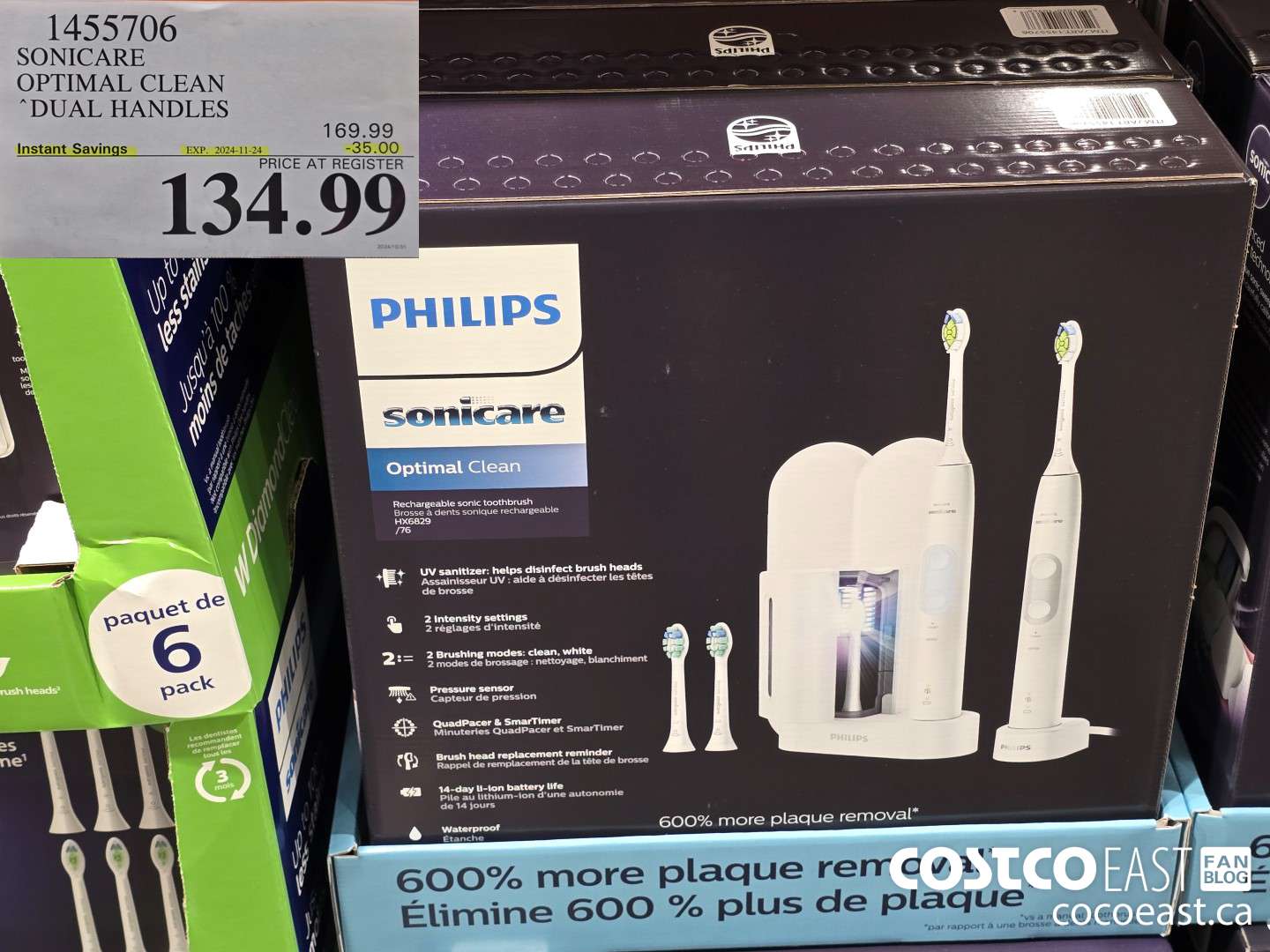 1455706 SONICARE OPTIMAL CLEAN DUAL HANDLES ($35.00 INSTANT SAVINGS EXPIRES ON 2024-11-24) $134.99