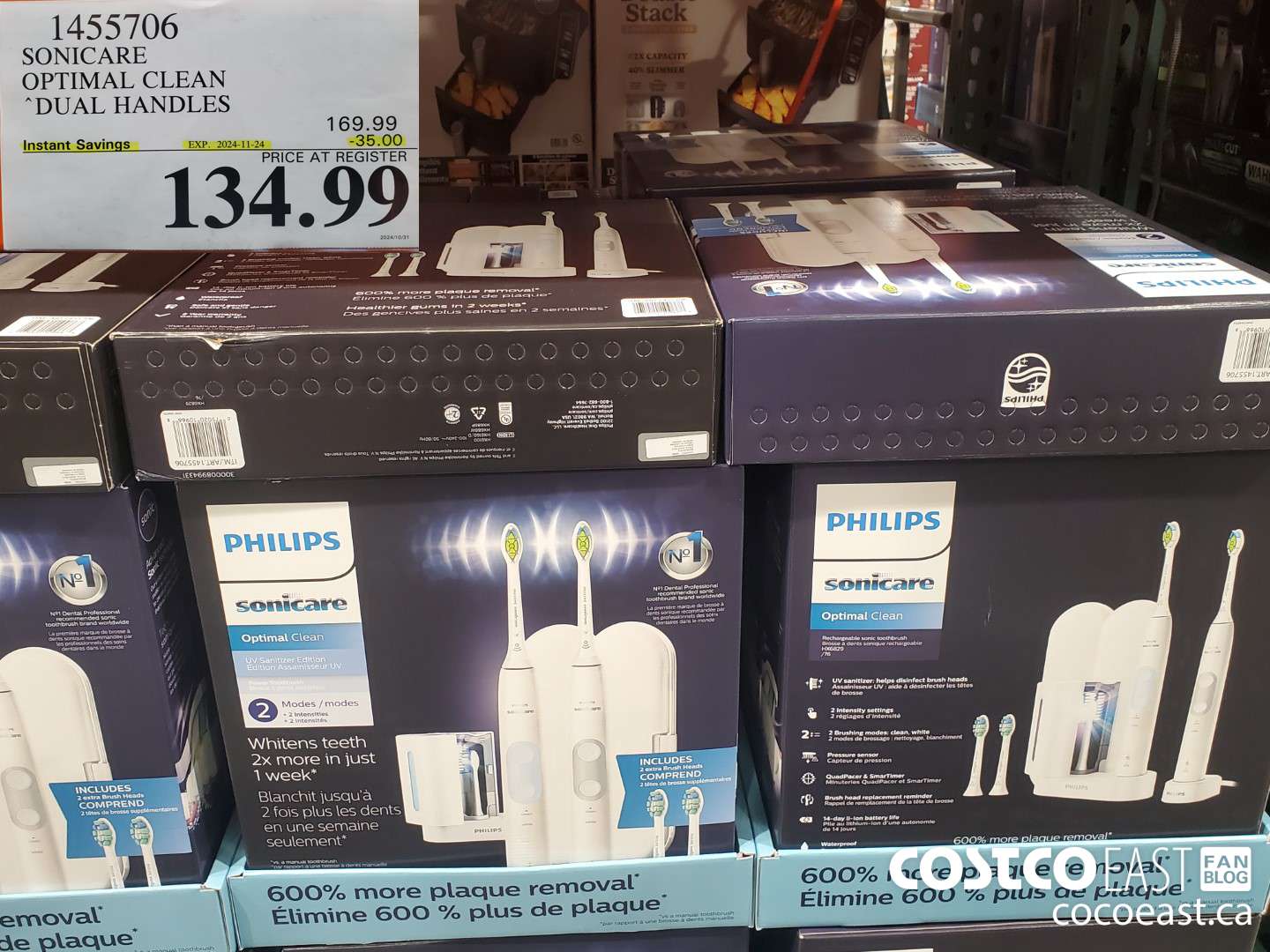 1455706 SONICARE OPTIMAL CLEAN DUAL HANDLES ($35.00 INSTANT SAVINGS EXPIRES ON 2024-11-24) $134.99