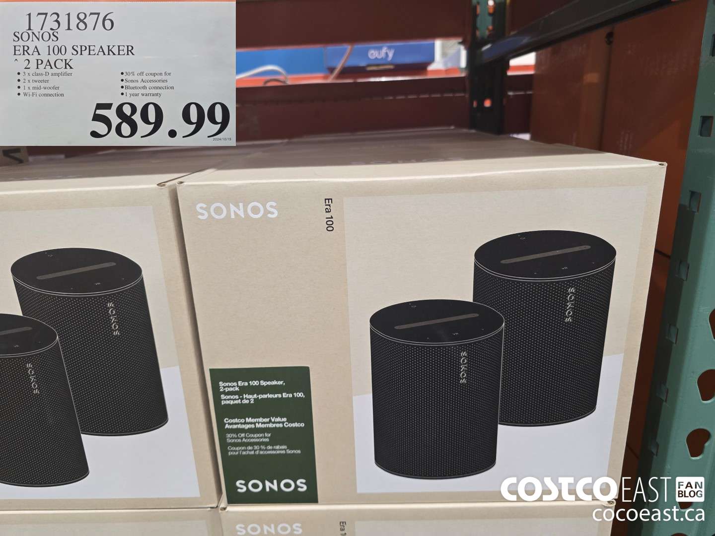 1731876 SONOS ERA 100 SPEAKER 2 PACK $589.99
