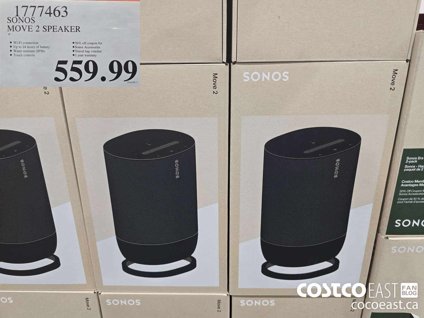 1777463 SONOS MOVE 2 SPEAKER $559.99