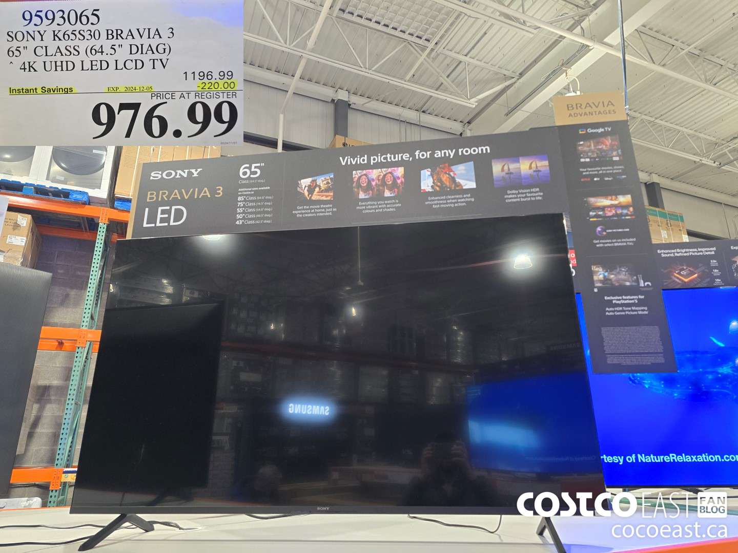 9593065 SONY K65S30 BRAVIA 3 65