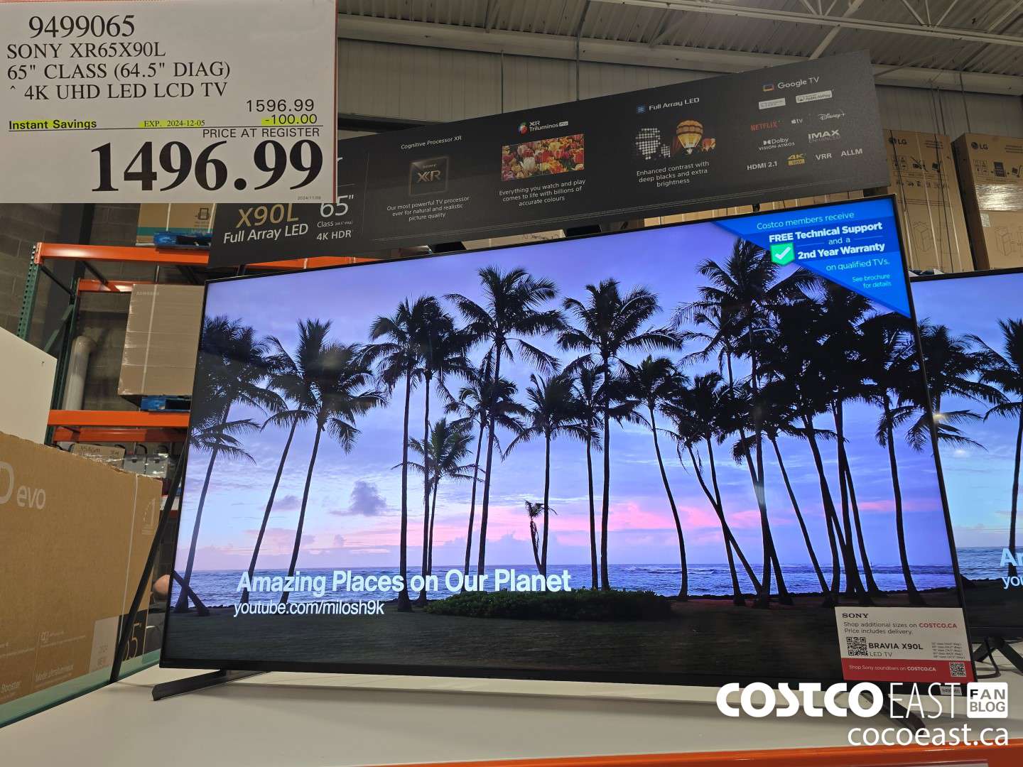 9499065 SONY XR65X90L 65