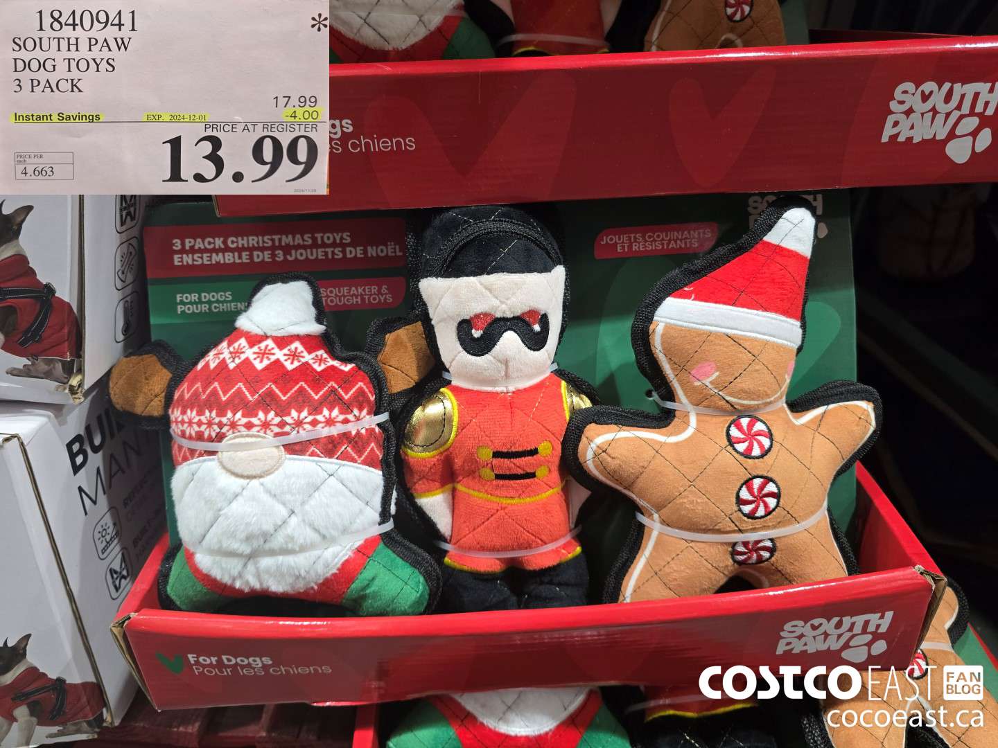 1840941 SOUTH PAW DOG TOYS 3 PACK ($4.00 INSTANT SAVINGS EXPIRES ON 2024-12-01) $13.99