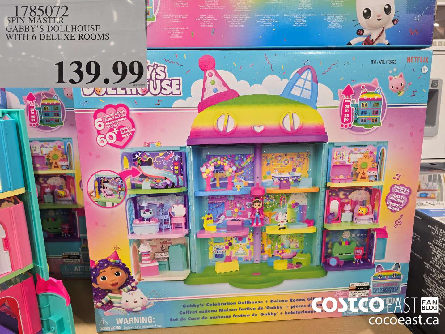 1785072 SPIN MASTER GABBY'S DOLLHOUSE WITH 6 DELUXE ROOMS $139.99