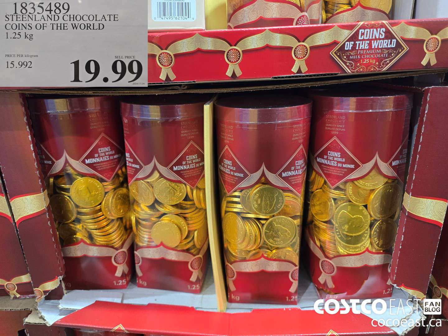 1835489 STEENLAND CHOCOLATE COINS OF THE WORLD 1.25 KG $19.99