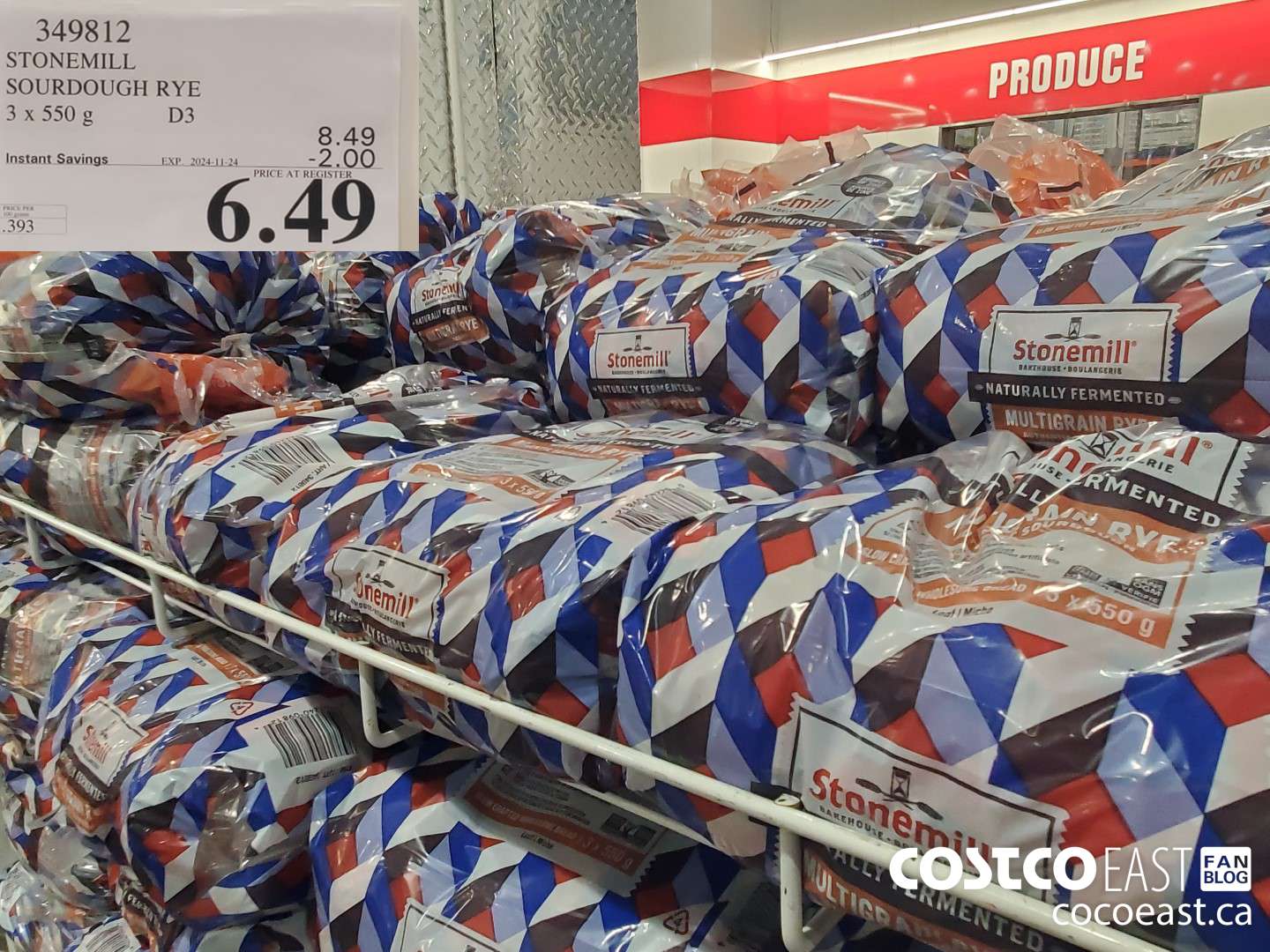 349812 STONEMILL SOURDOUGH RYE 3 X 550 G ($2.00 INSTANT SAVINGS EXPIRES ON 2024-11-24) $6.49