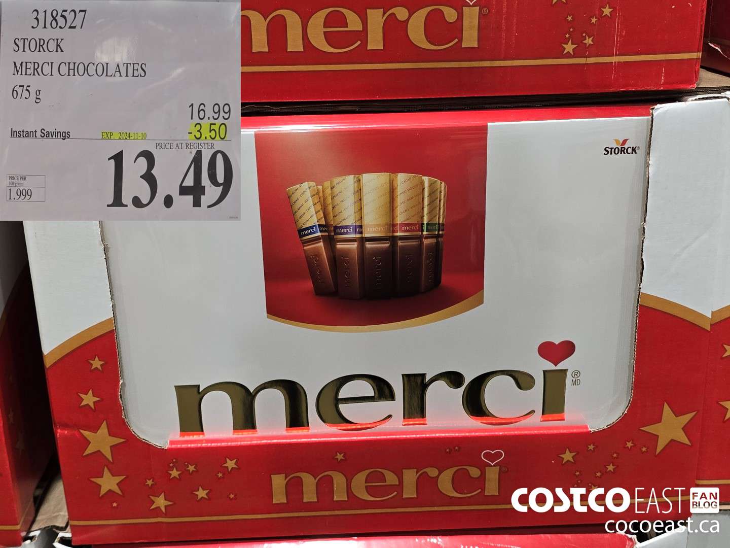 318527 STORCK MERCI CHOCOLATE 675G ($3.50 INSTANT SAVINGS EXPIRES ON 2024-11-10) $13.49