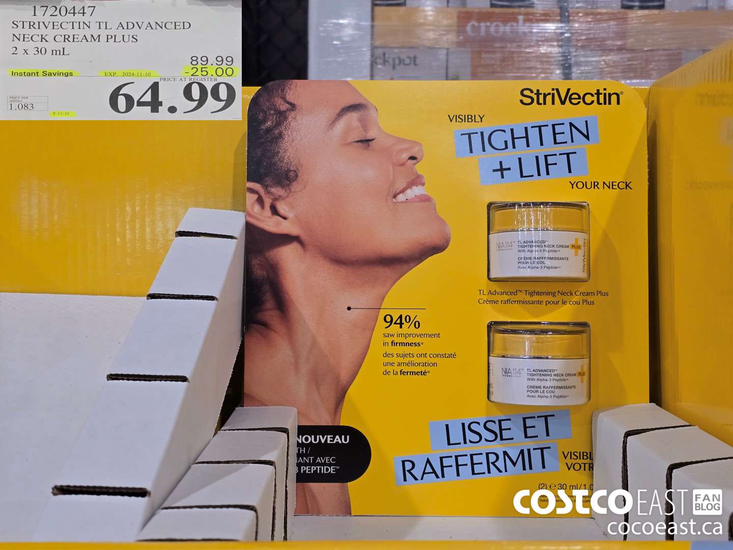 1720447 STRIVECTIN TL ADVANCED NECK CREAM PLUS 2 x 30 mL ($25.00 INSTANT SAVINGS EXPIRES ON 2024-11-10) $64.99