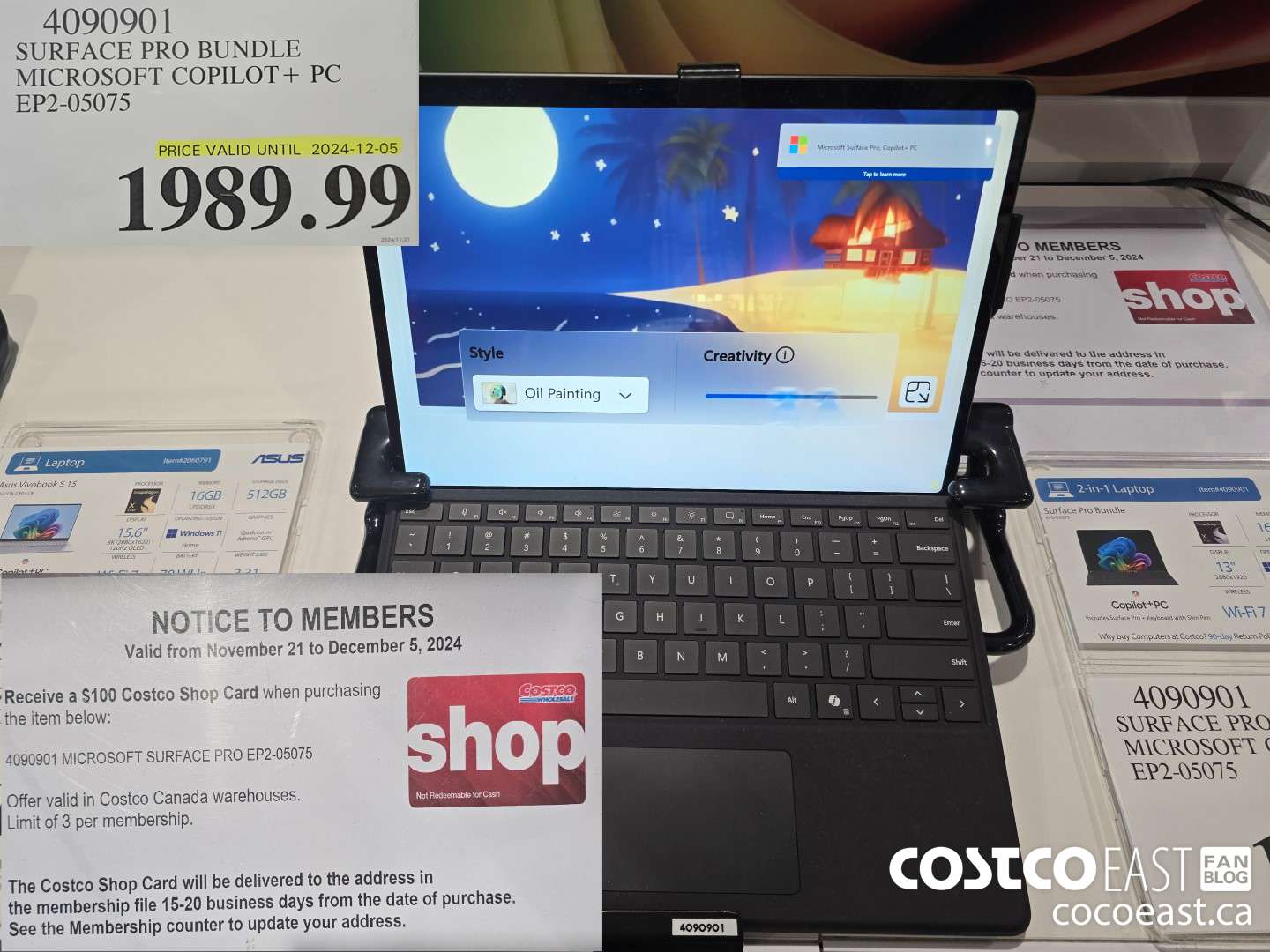 4090901 SURFACE PRO BUNDLE MICROSOFT COPILOT+ PC EP2-05075 $1989.99